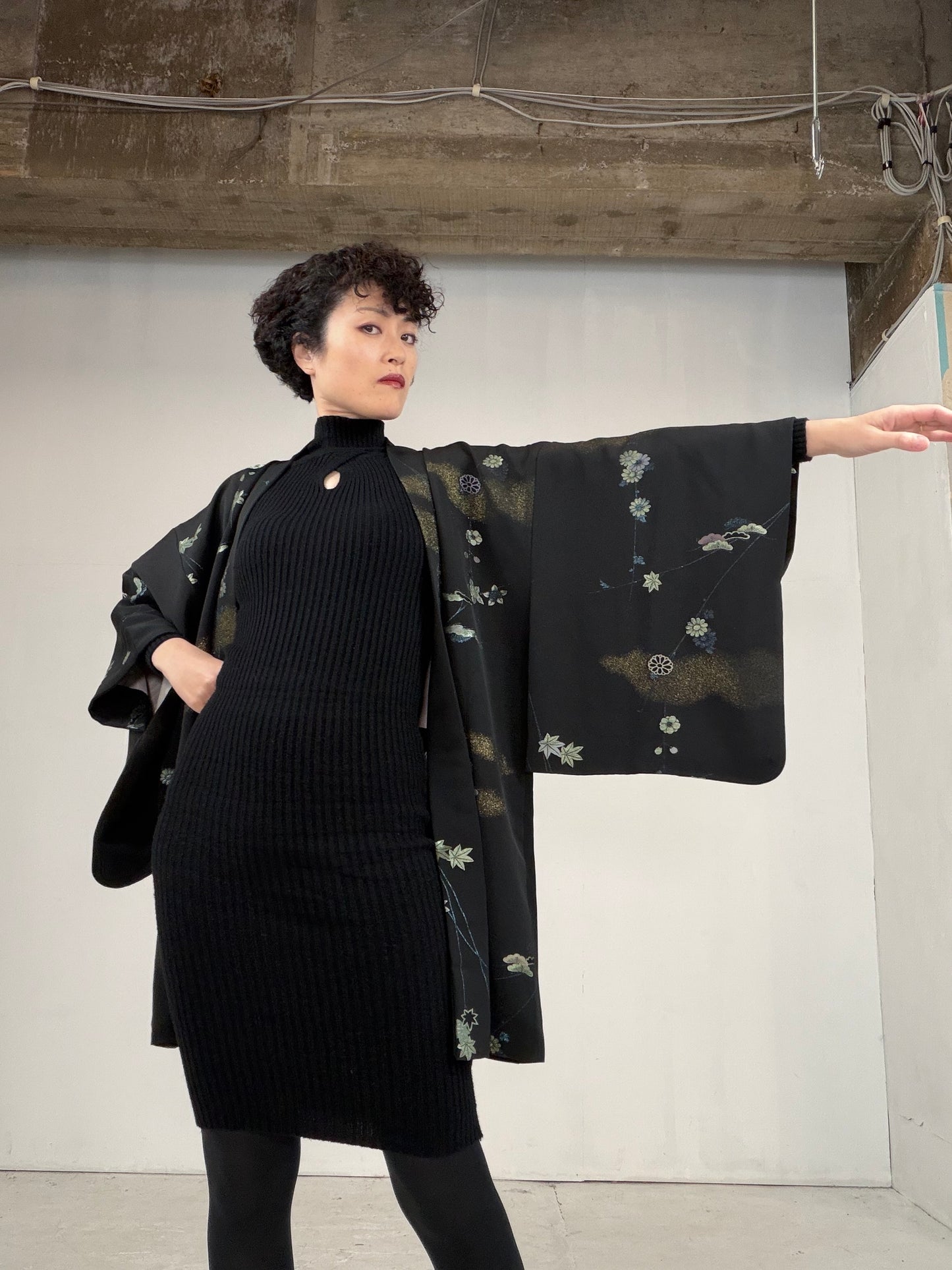 VINTAGE BLACK HAORI "BLK101"