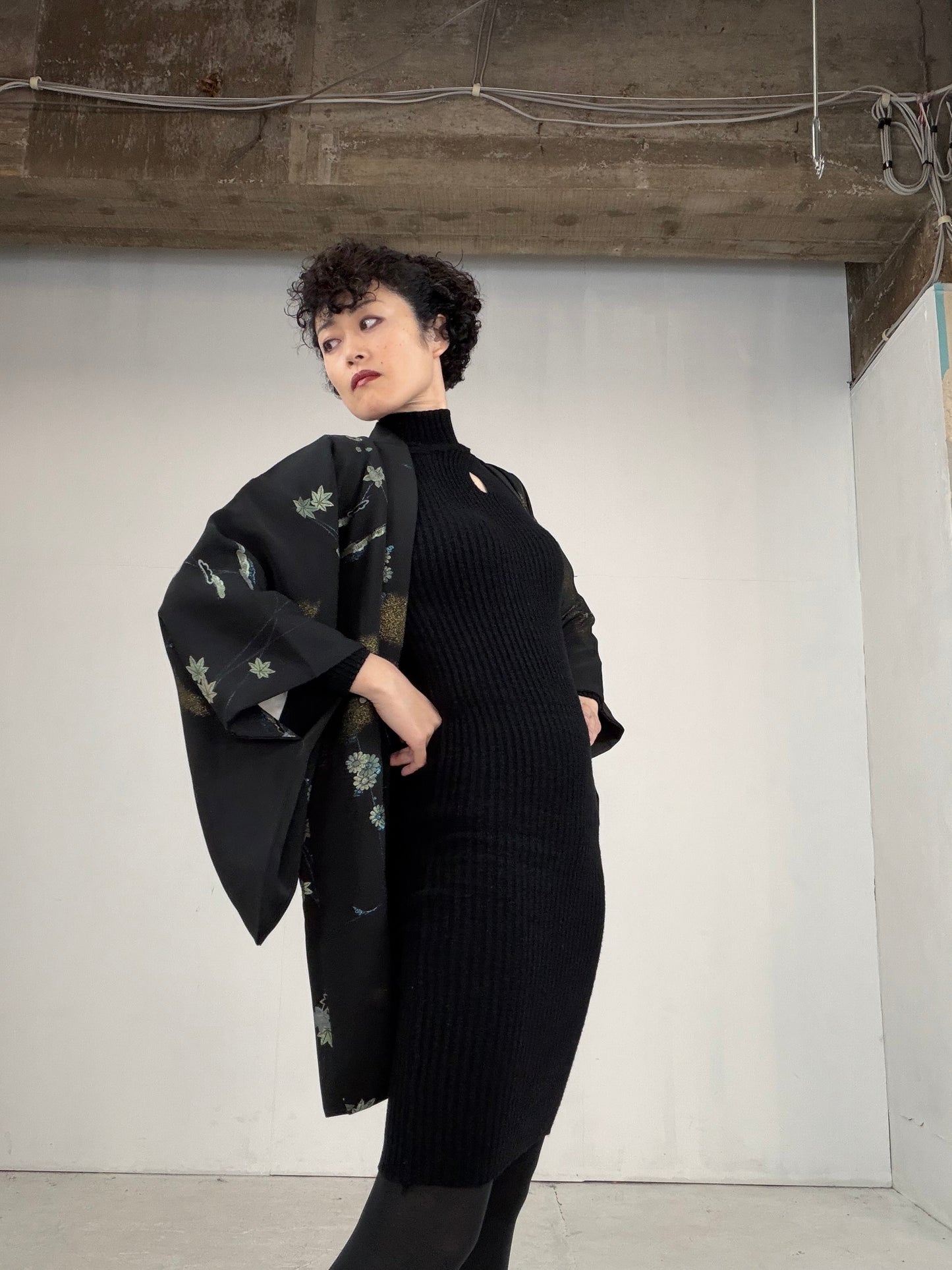 VINTAGE BLACK HAORI "BLK101"