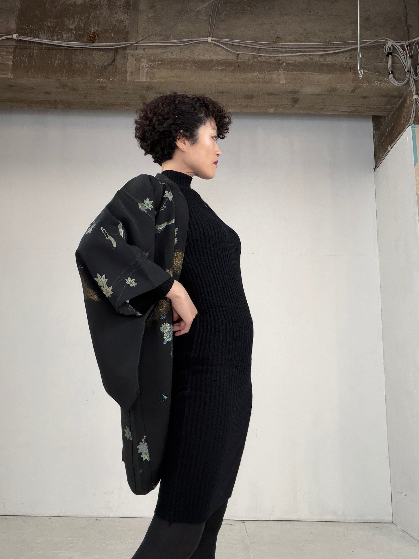 VINTAGE BLACK HAORI "BLK101"