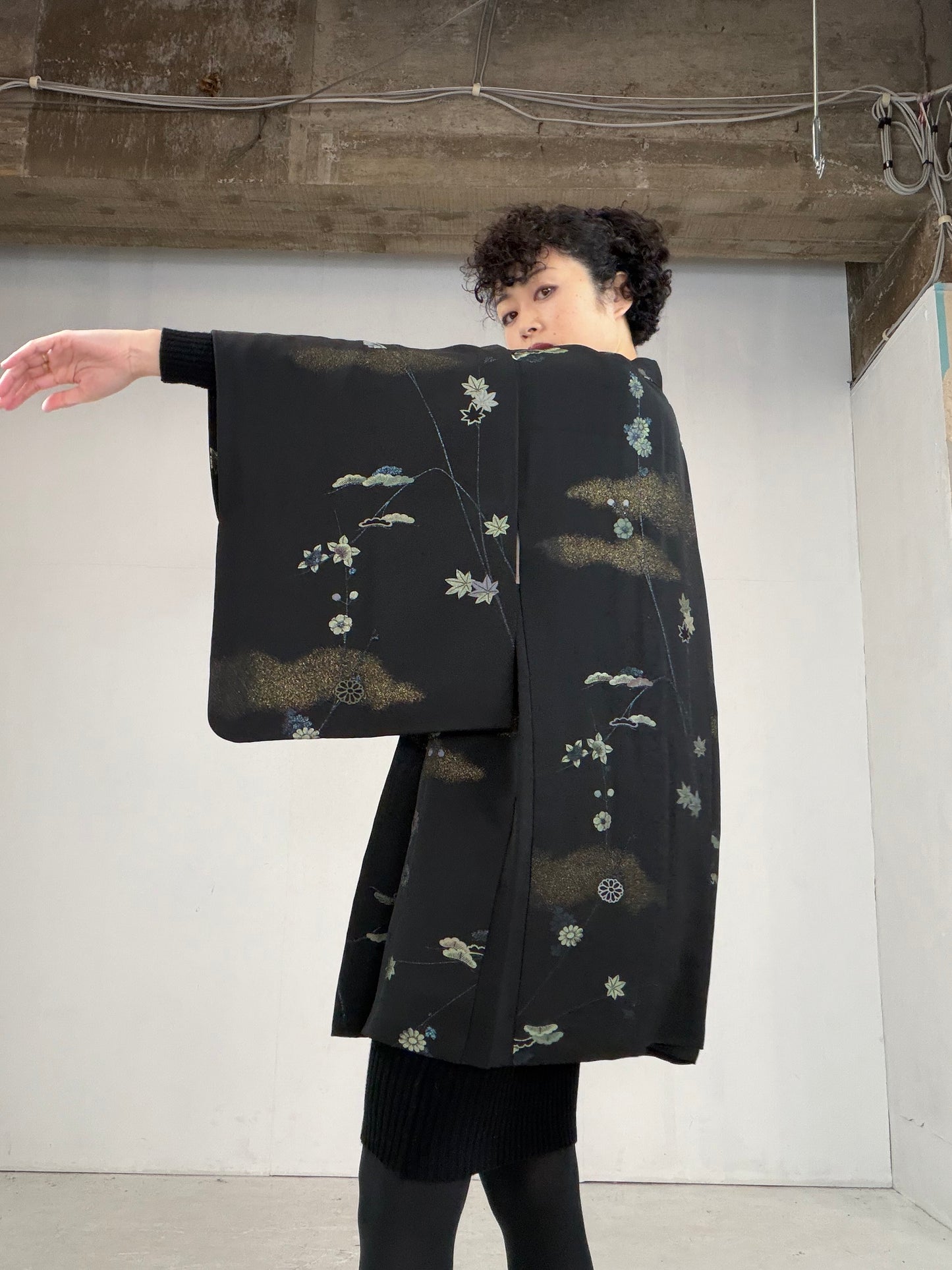 VINTAGE BLACK HAORI "BLK101"