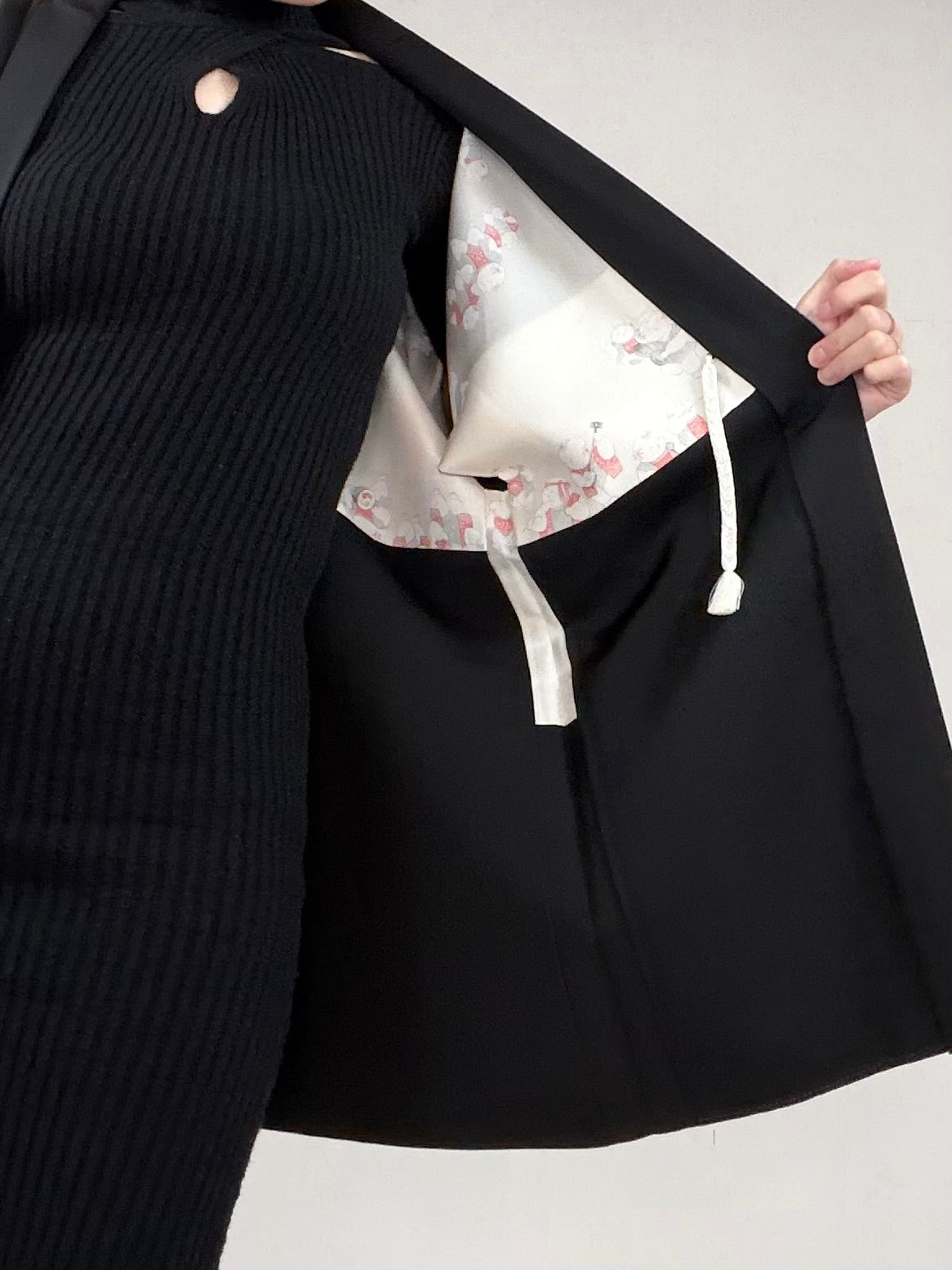 VINTAGE BLACK HAORI  "BLK102"