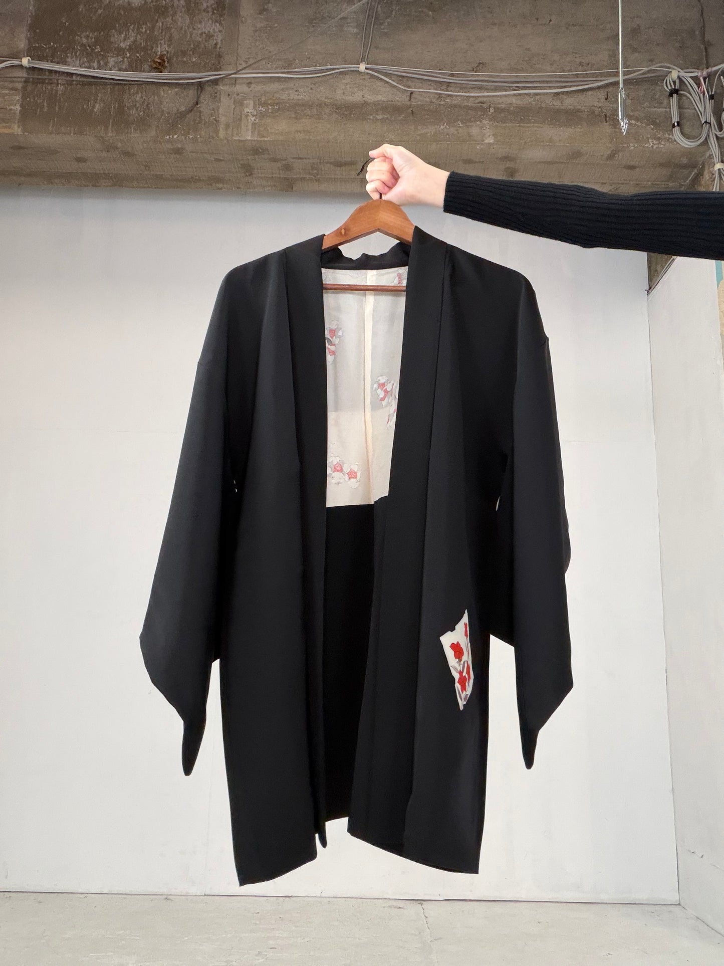 VINTAGE BLACK HAORI  "BLK102"