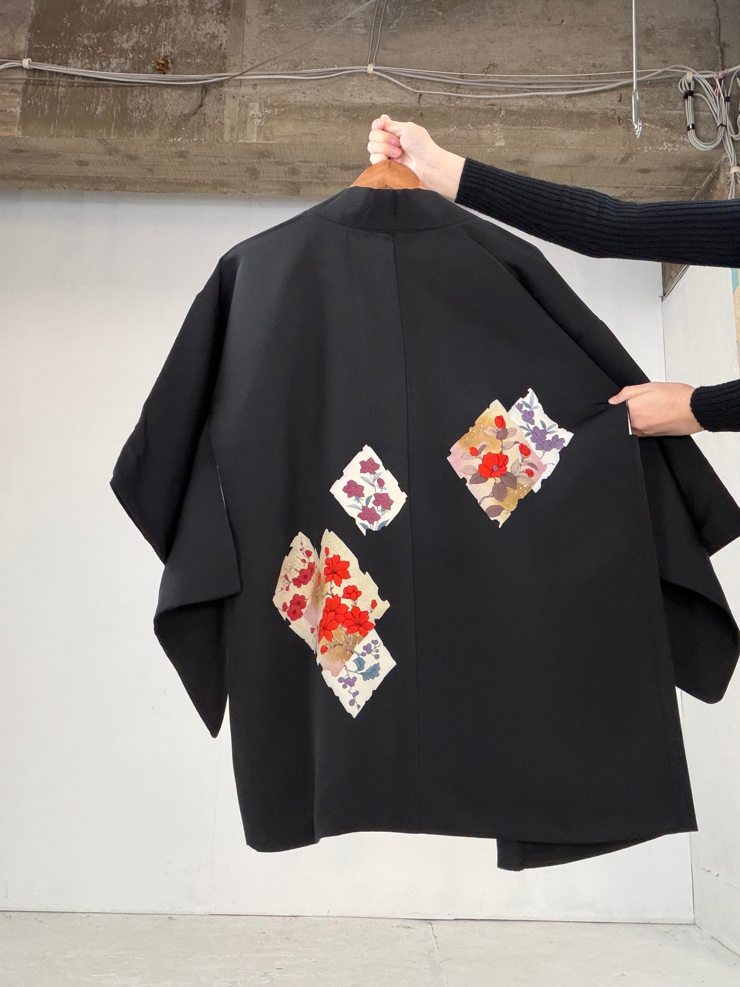 VINTAGE BLACK HAORI  "BLK102"