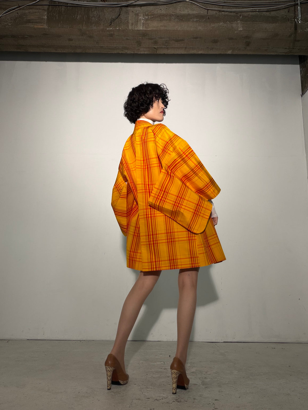 Vintage Tsumugi Haori & Kimono Skirt Set "SAI007 - approx. US 2–4 / UK 6–8 / EU 34–36" — Upcycled from Japanese Kimono