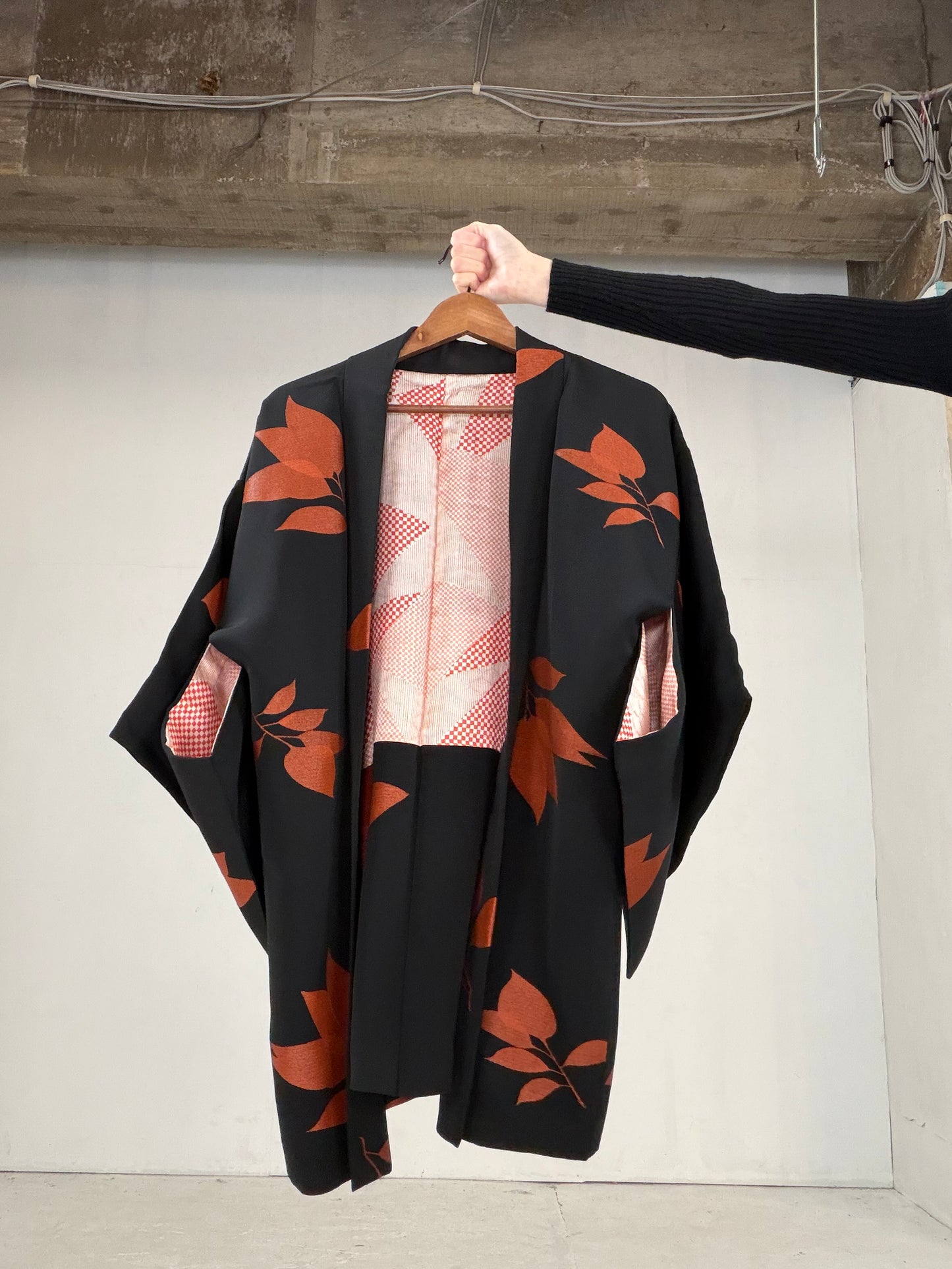 VINTAGE BLACK HAORI  "BLK103"