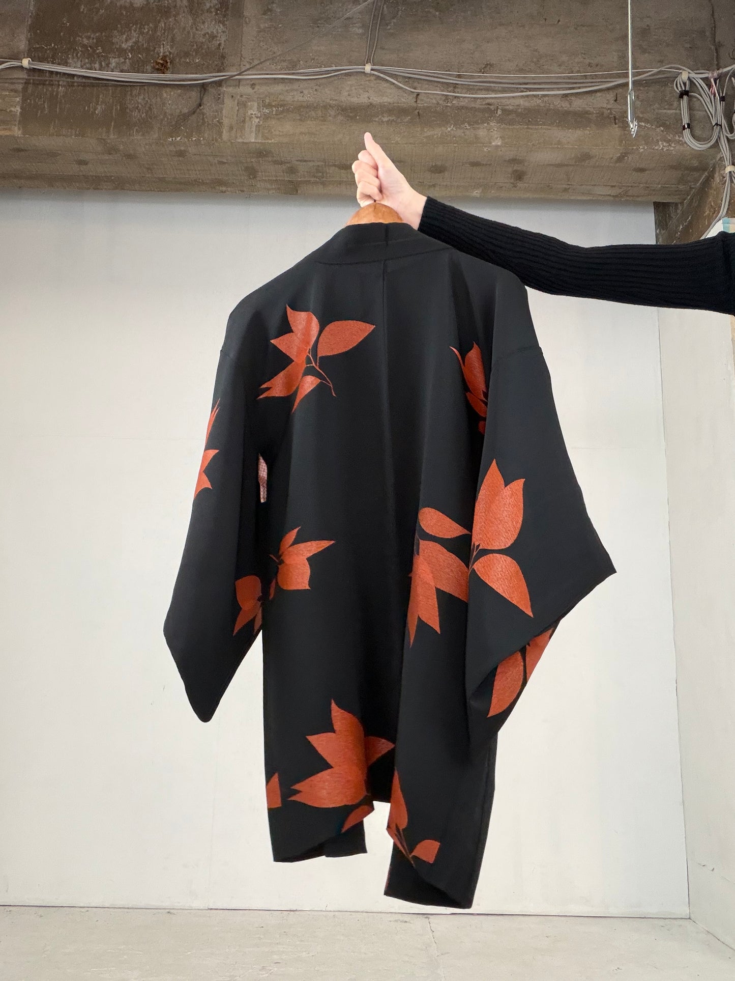 VINTAGE BLACK HAORI  "BLK103"