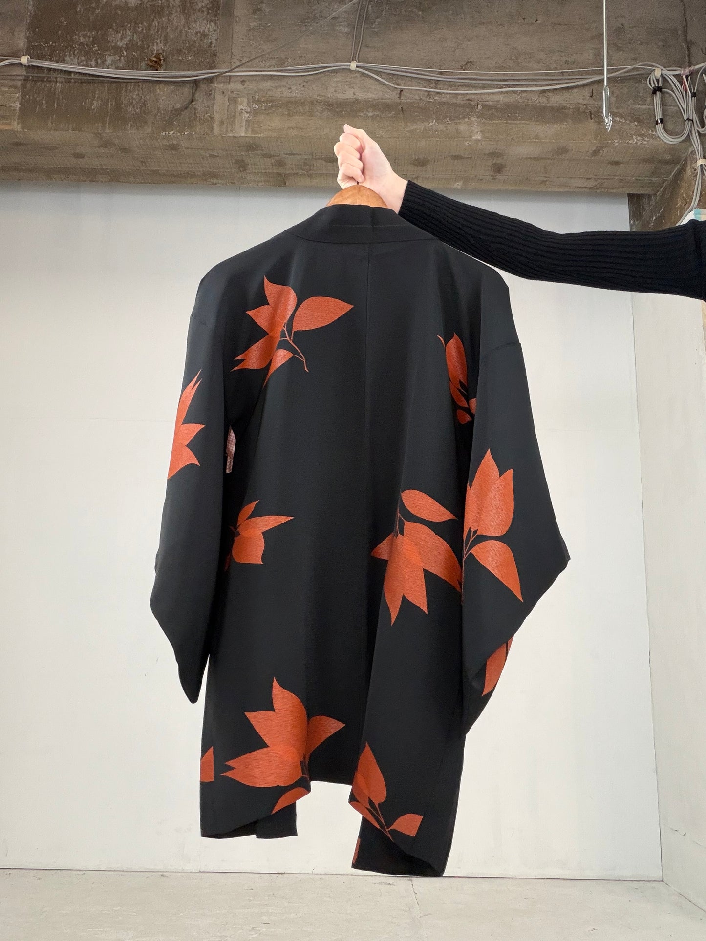 VINTAGE BLACK HAORI  "BLK103"