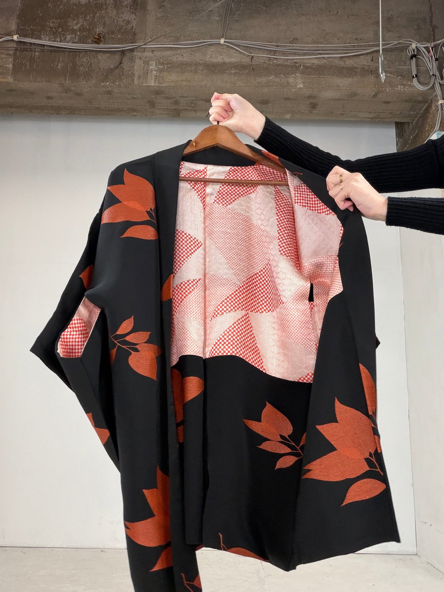 VINTAGE BLACK HAORI  "BLK103"