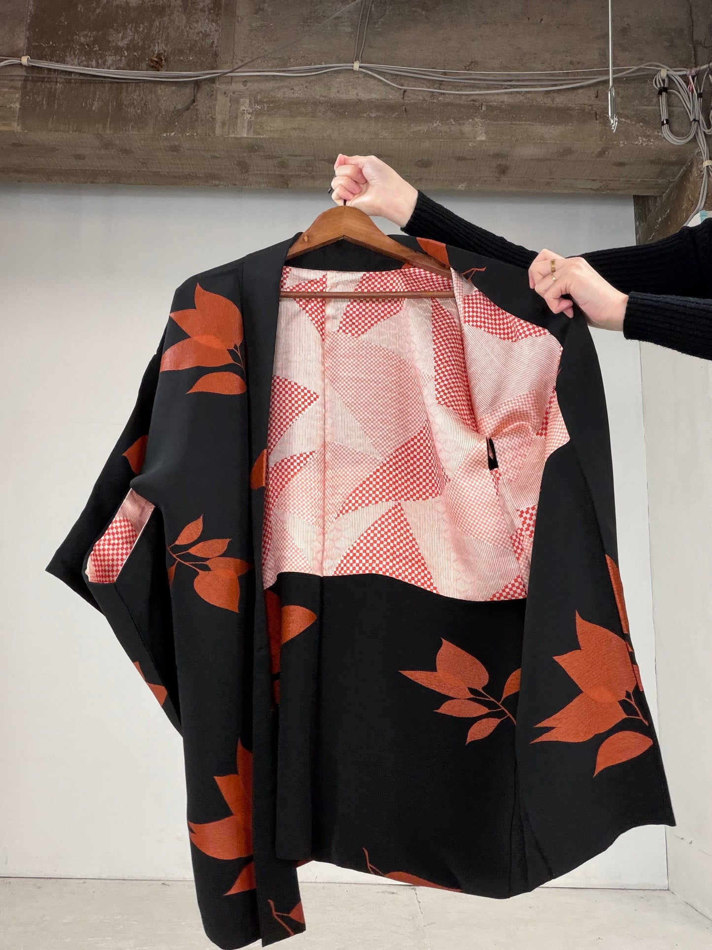 VINTAGE BLACK HAORI  "BLK103"