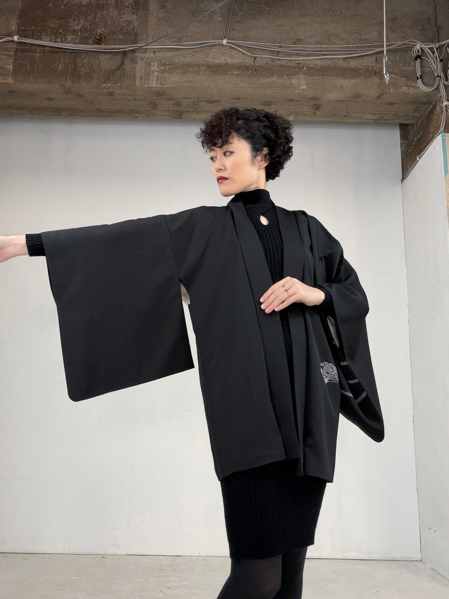 VINTAGE BLACK HAORI "BLK104"