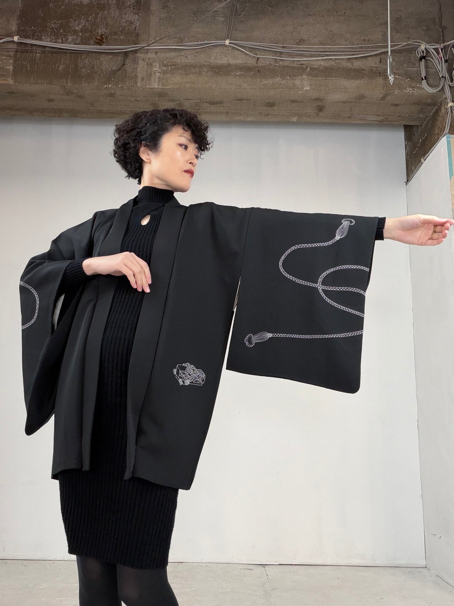 VINTAGE BLACK HAORI "BLK104"