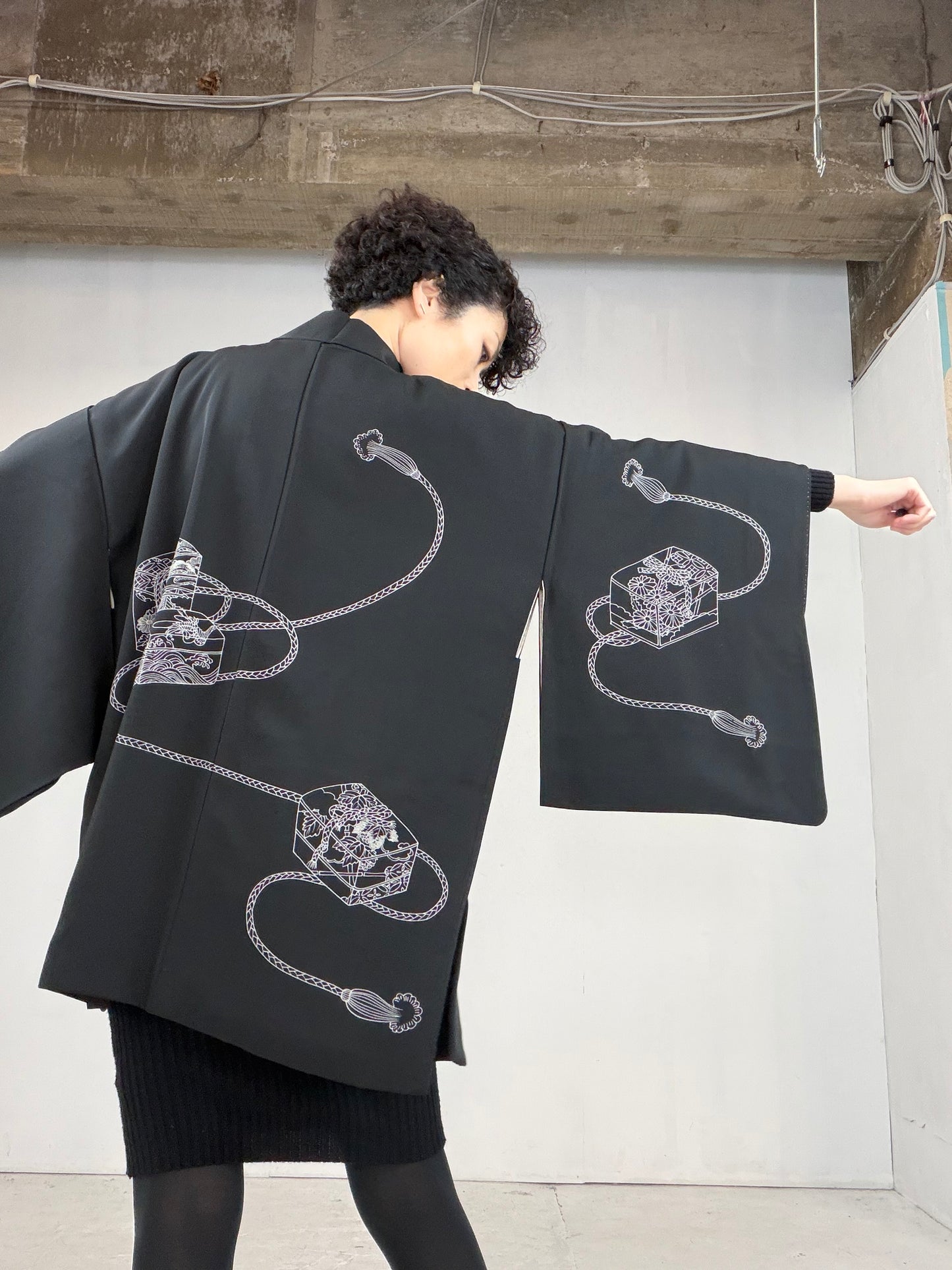 VINTAGE BLACK HAORI "BLK104"