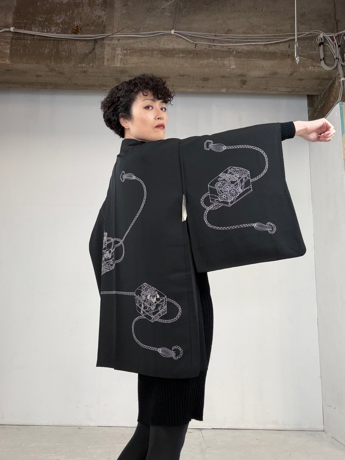 VINTAGE BLACK HAORI "BLK104"