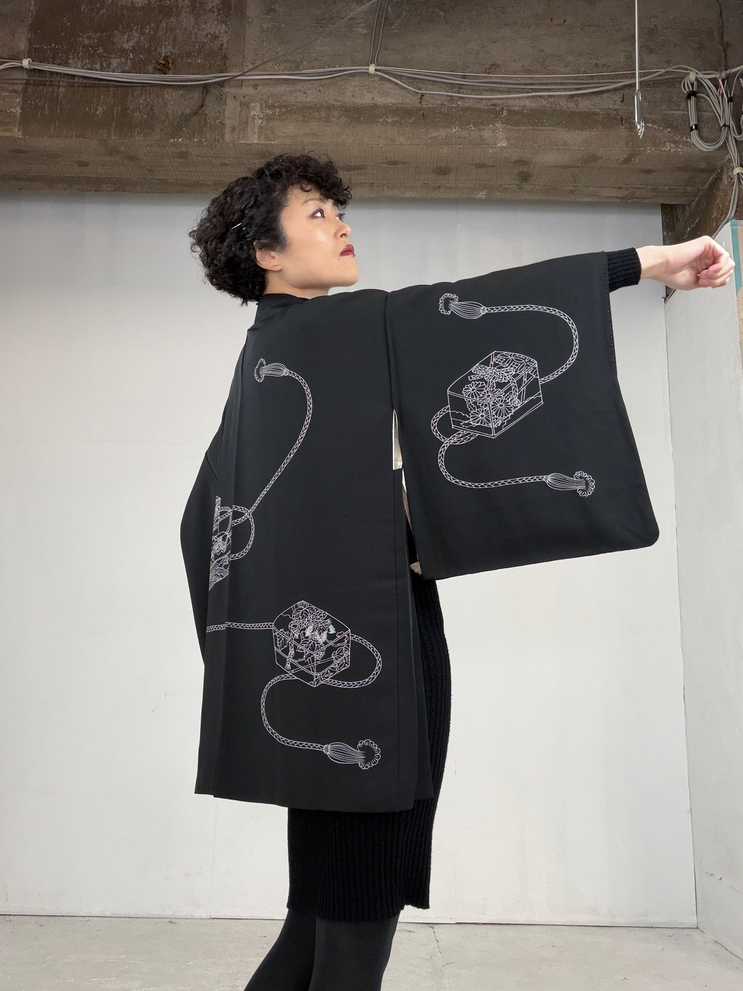 VINTAGE BLACK HAORI "BLK104"