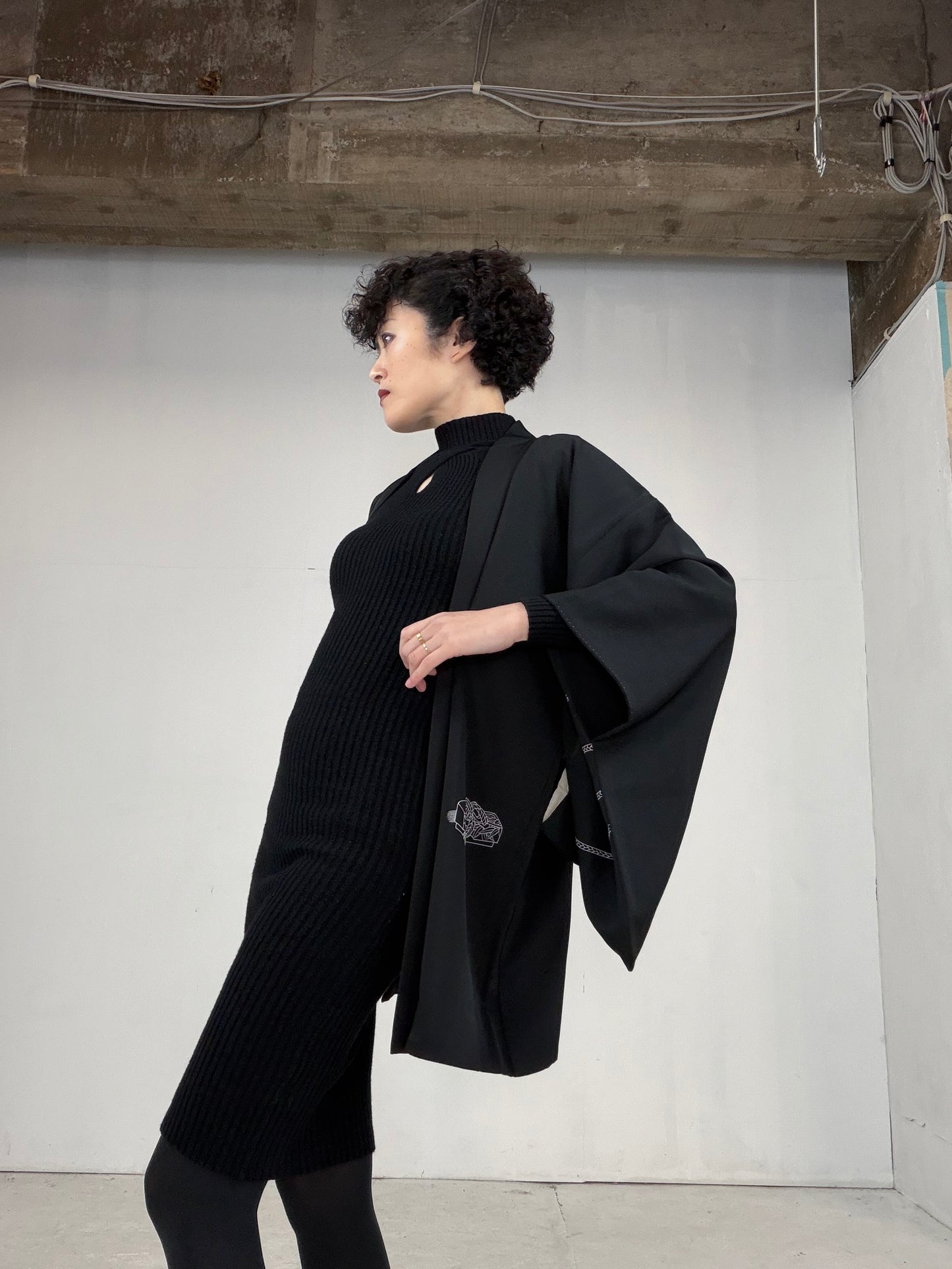 VINTAGE BLACK HAORI "BLK104"