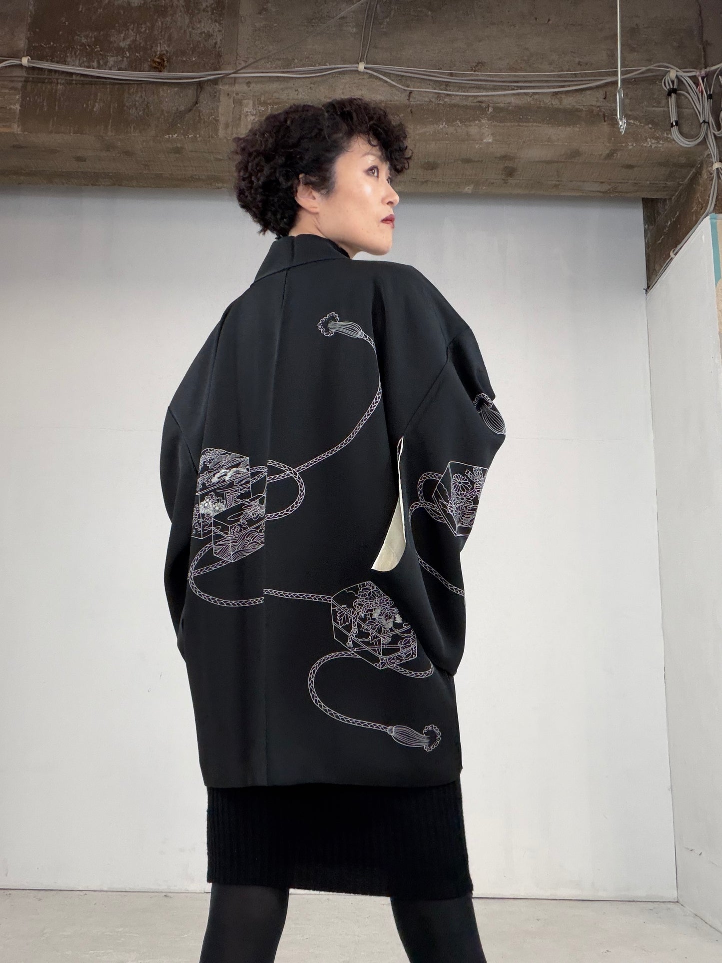 VINTAGE BLACK HAORI "BLK104"