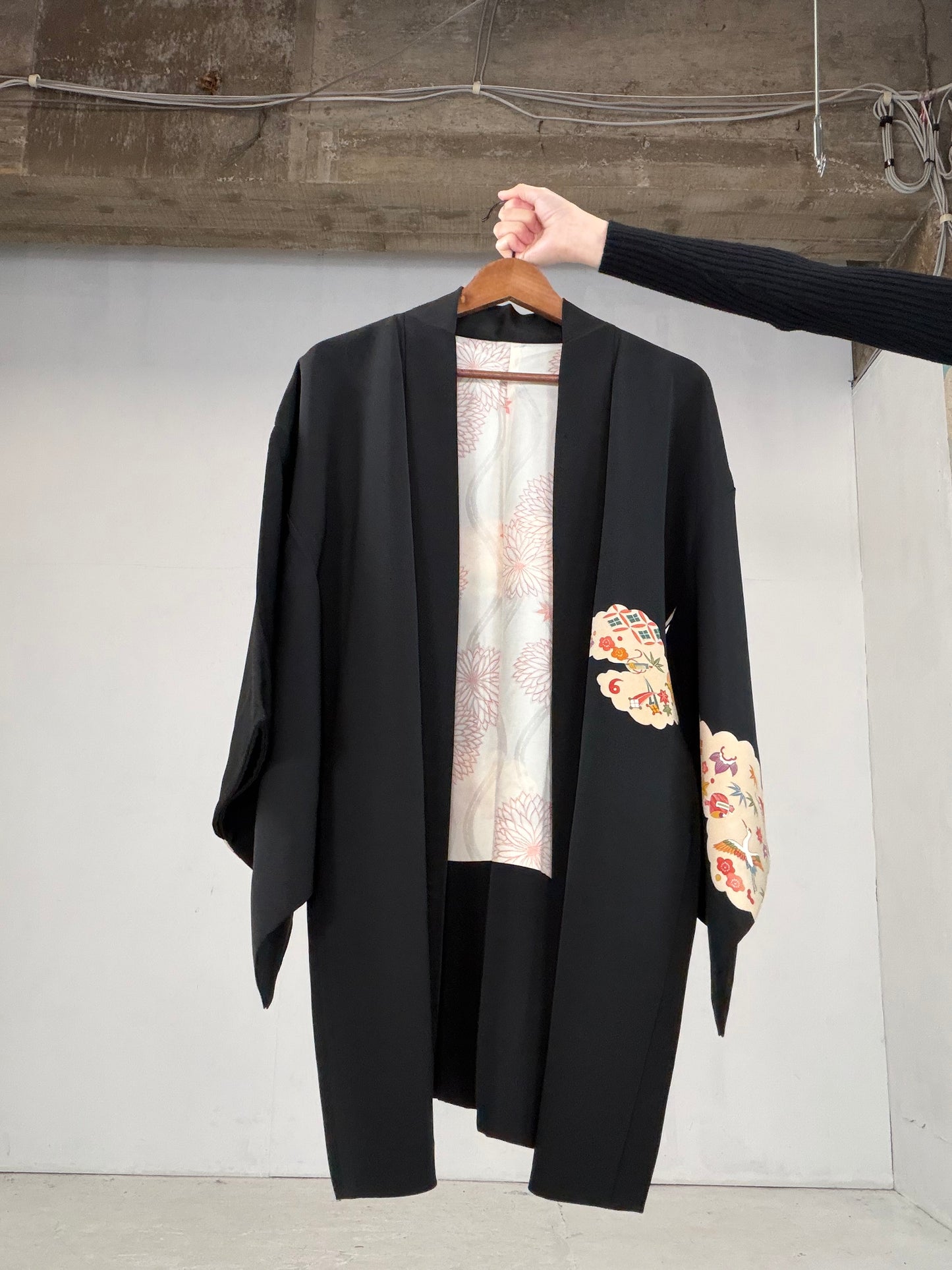 VINTAGE BLACK HAORI  "BLK105"