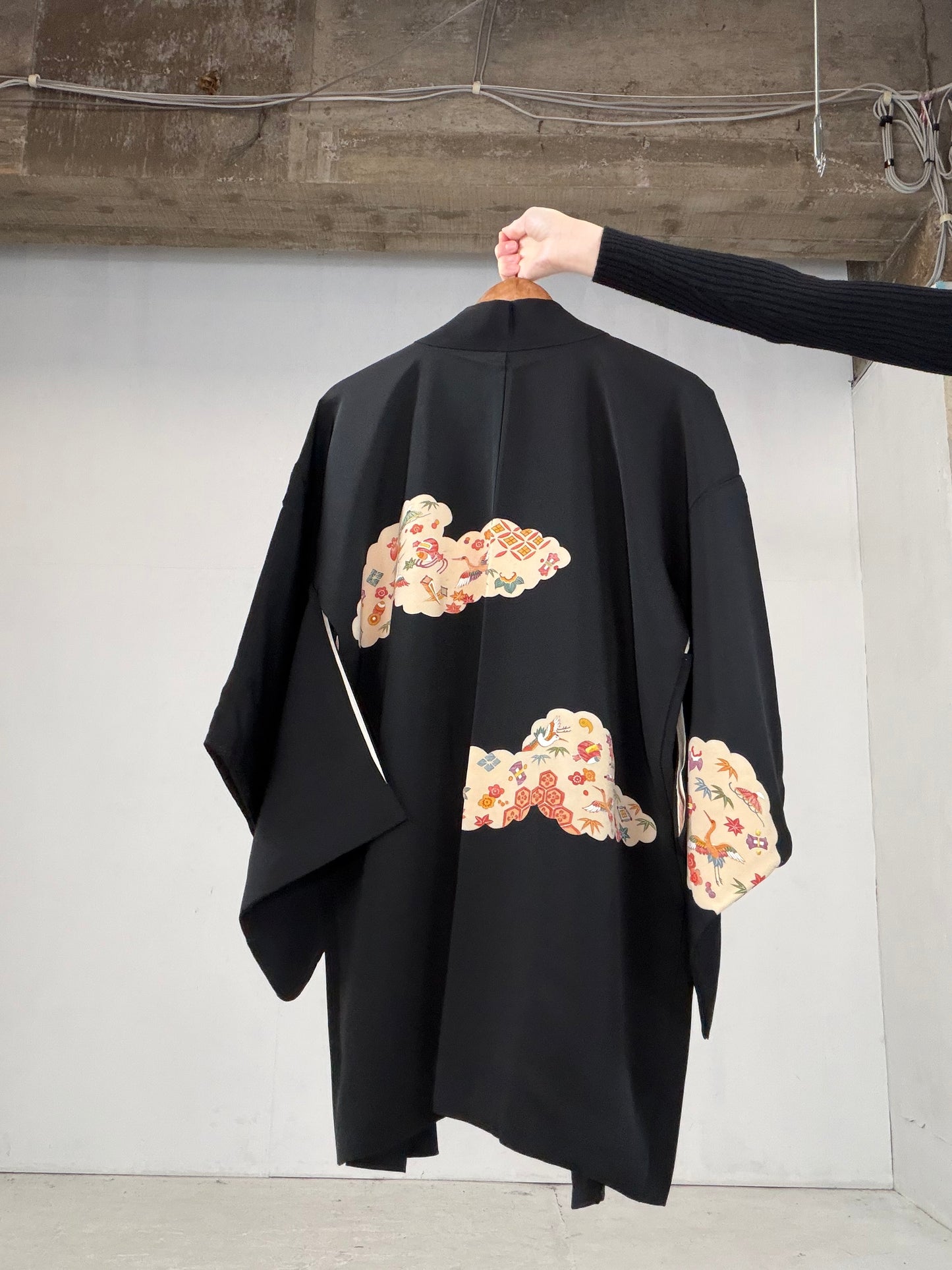 VINTAGE BLACK HAORI  "BLK105"