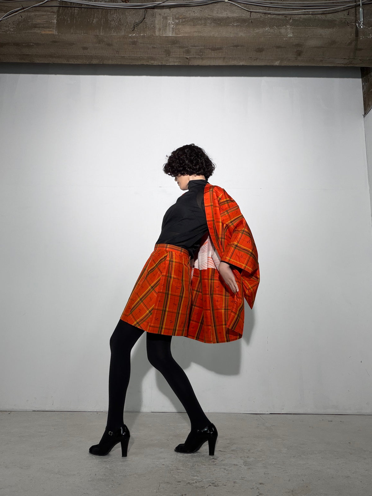 Vintage Tsumugi Haori & Kimono Skirt Set "SAI009 - US 6–8 / UK 10–12 / EU 38–40" — Upcycled from Japanese Kimono