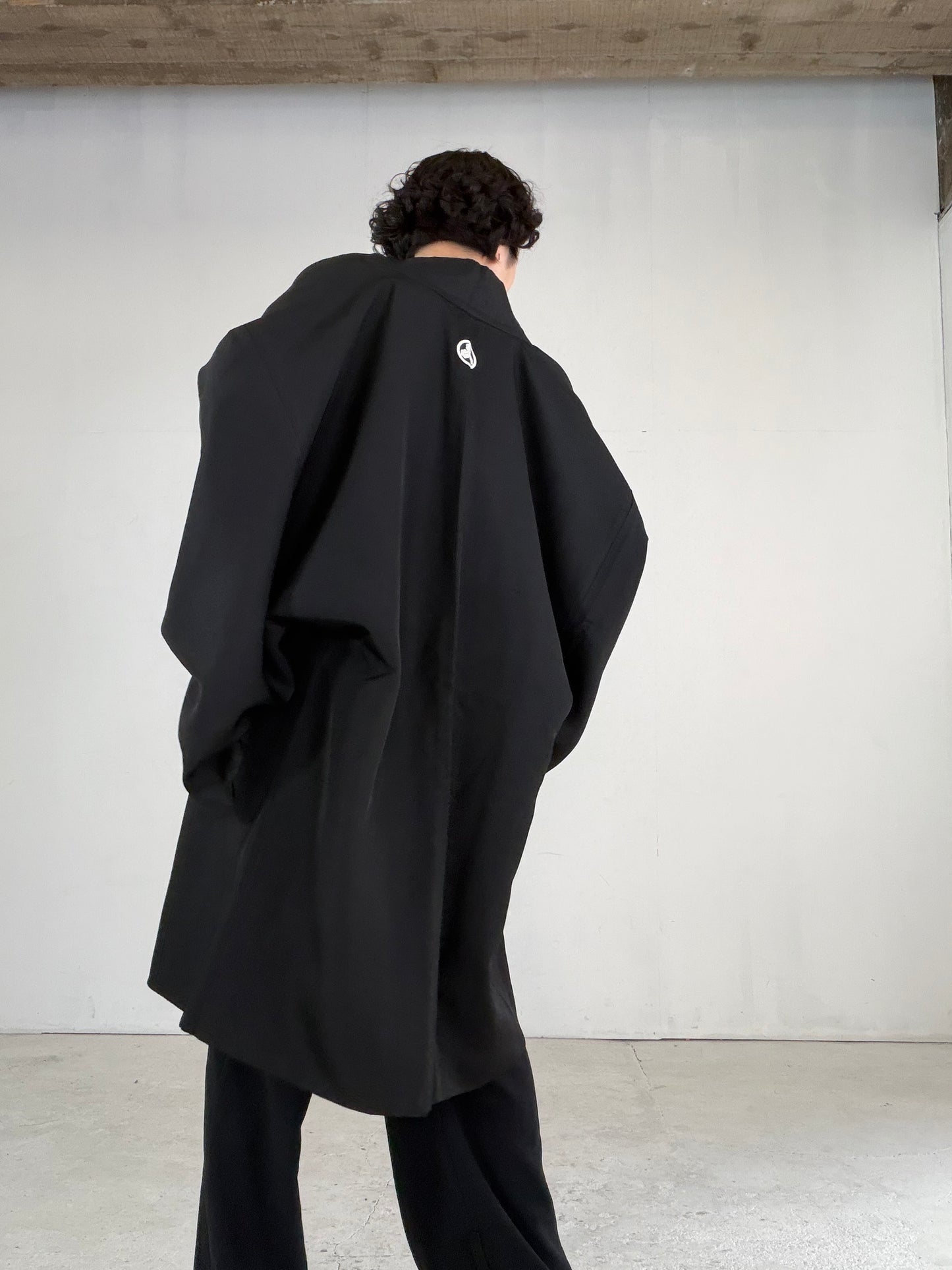 VINTAGE KUROMONTSUKI HAORI "fune, KUR115" *high-damage *hari-mon