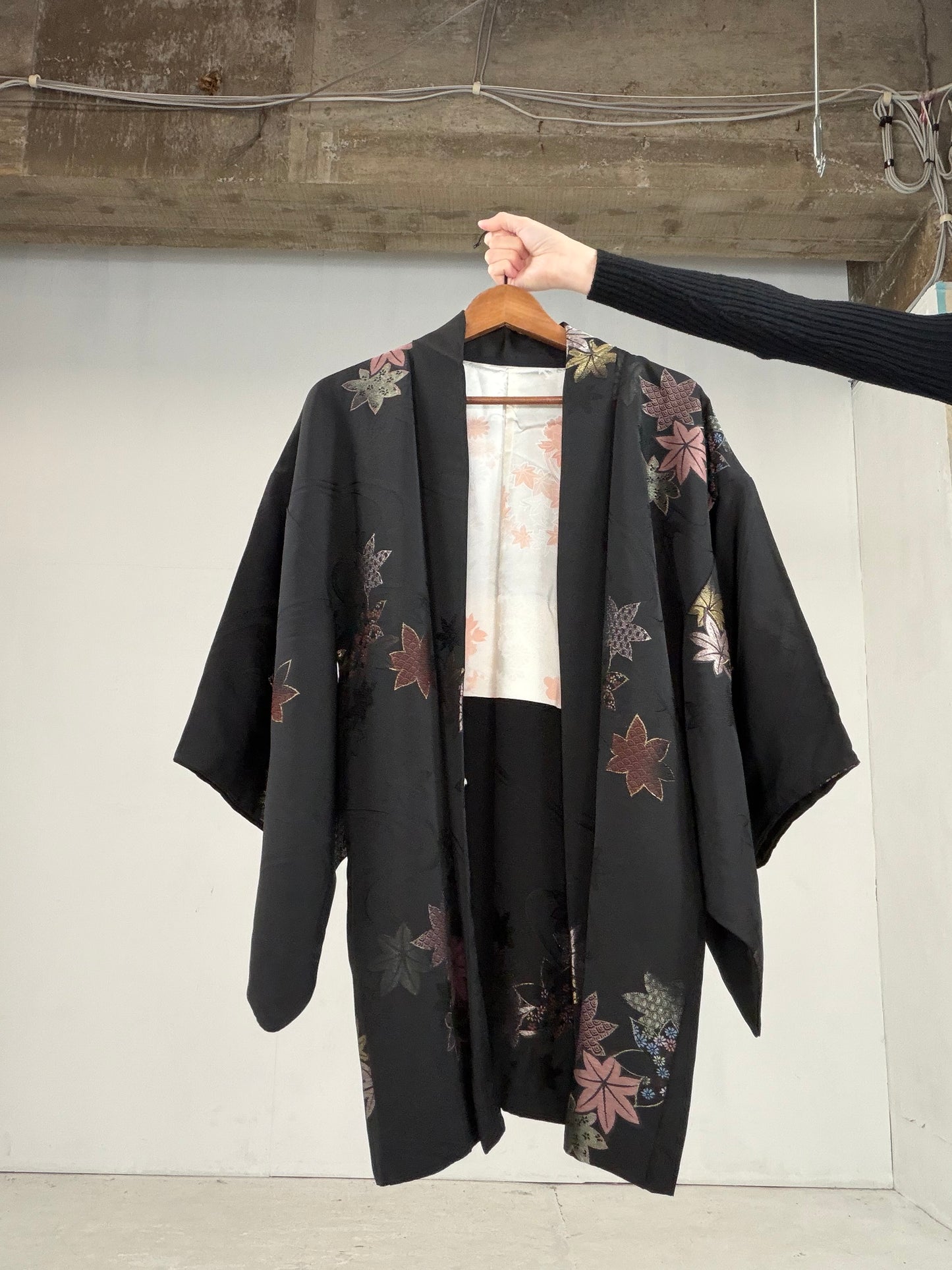 VINTAGE BLACK HAORI  "BLK107"