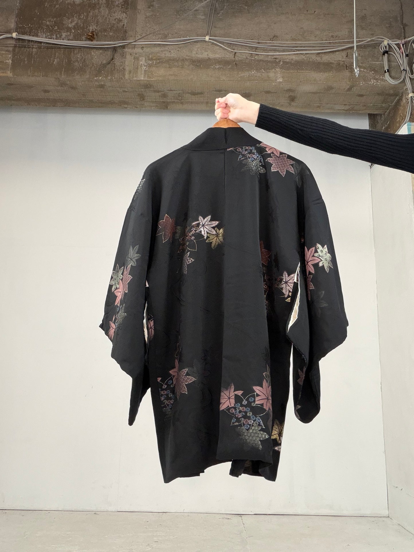 VINTAGE BLACK HAORI  "BLK107"