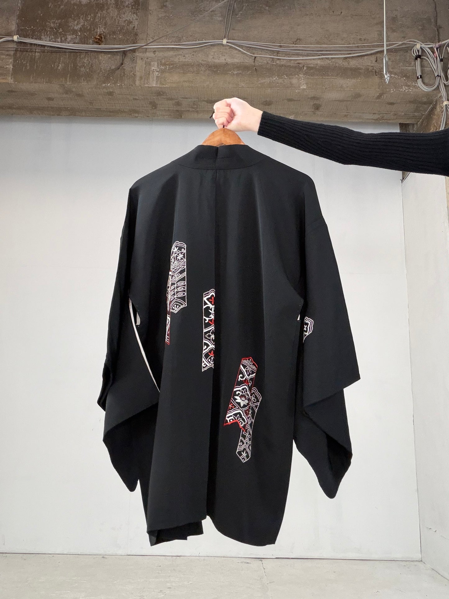 VINTAGE BLACK HAORI  "BLK108"