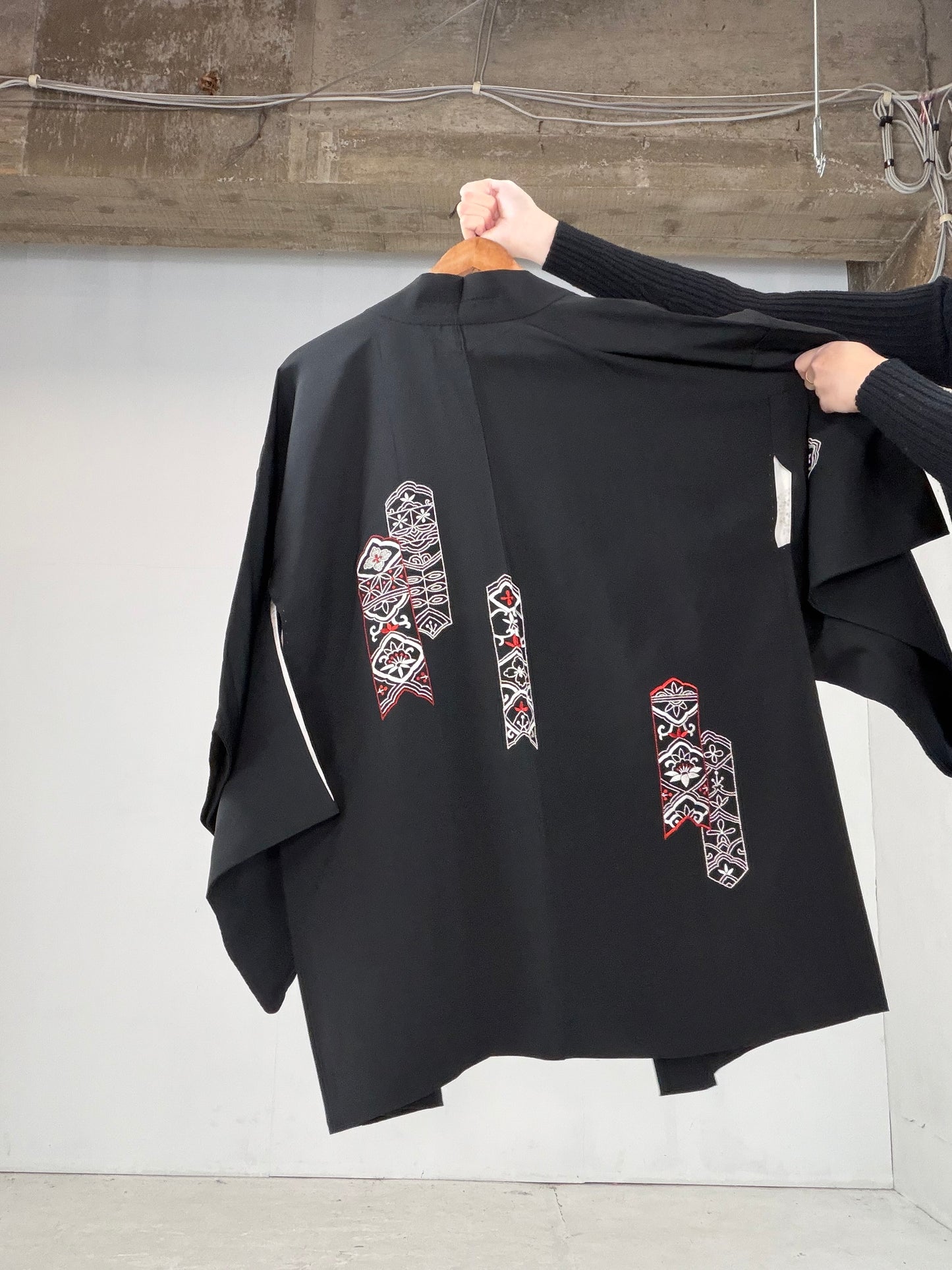 VINTAGE BLACK HAORI  "BLK108"