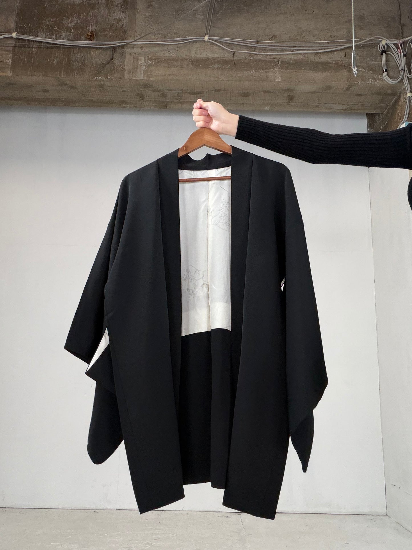 VINTAGE BLACK HAORI  "BLK108"