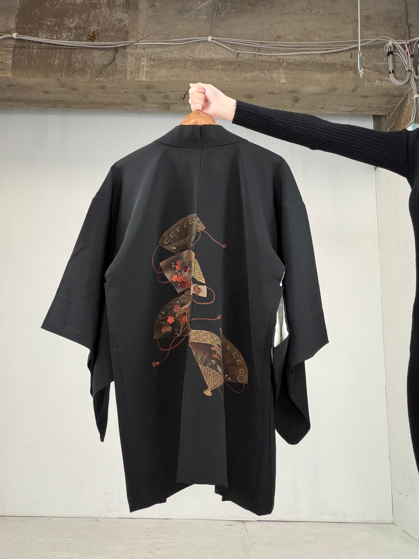 VINTAGE BLACK HAORI  BLK109"