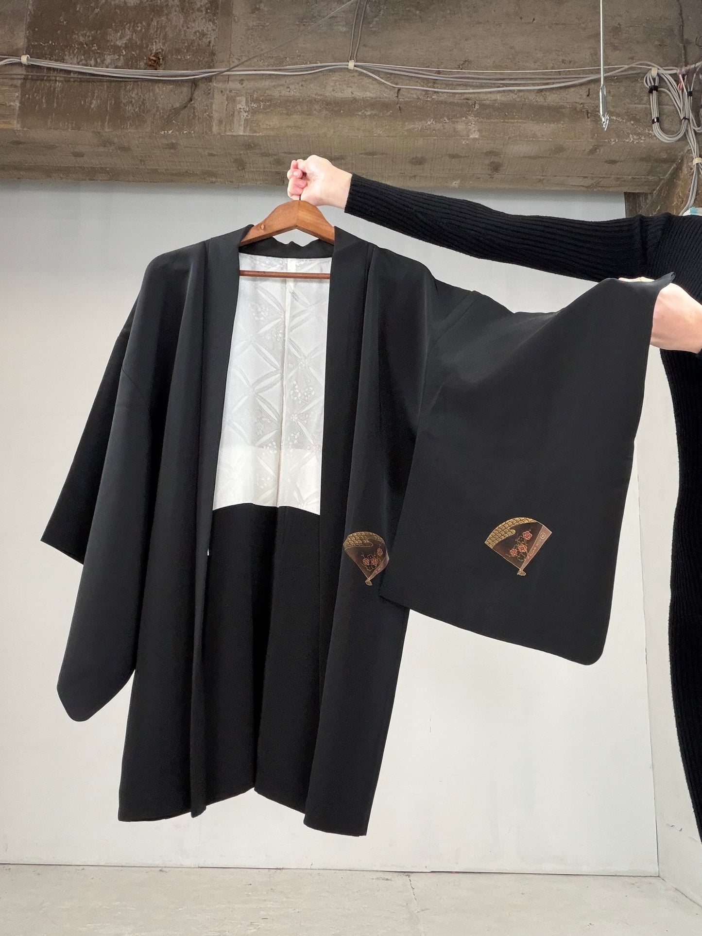 VINTAGE BLACK HAORI  BLK109"