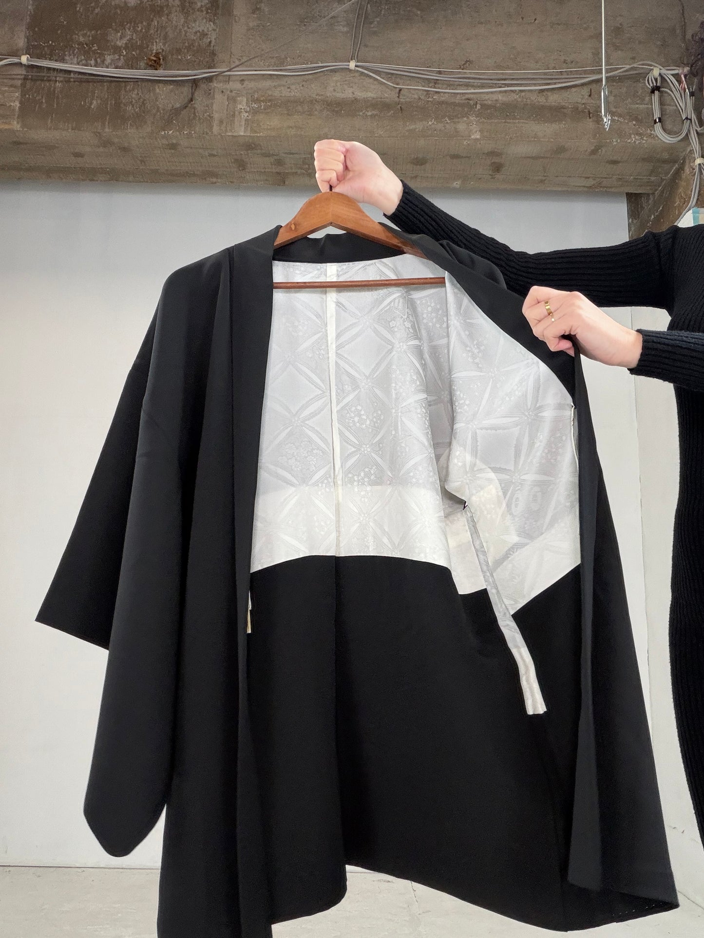 VINTAGE BLACK HAORI  BLK109"