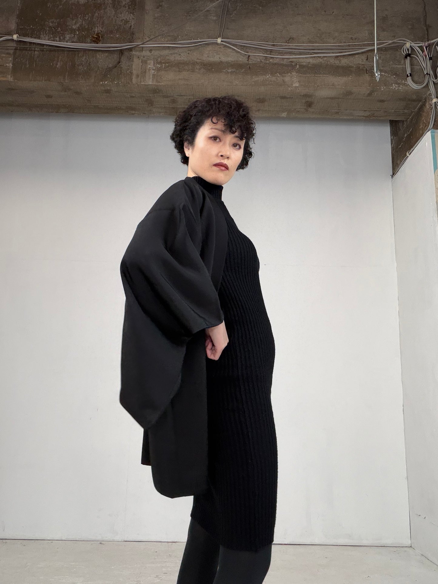 VINTAGE BLACK HAORI  BLK110"