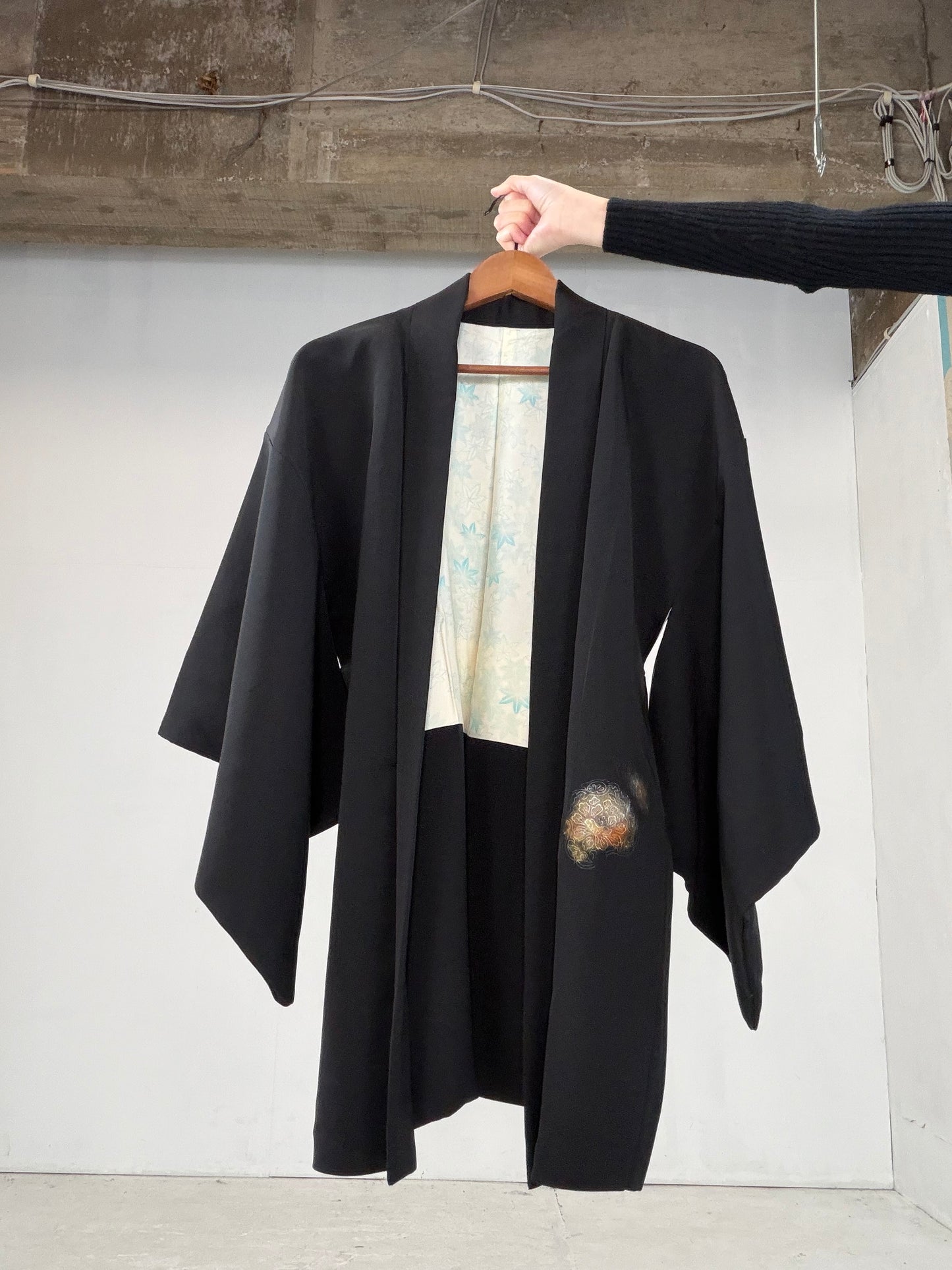 VINTAGE BLACK HAORI  BLK110"