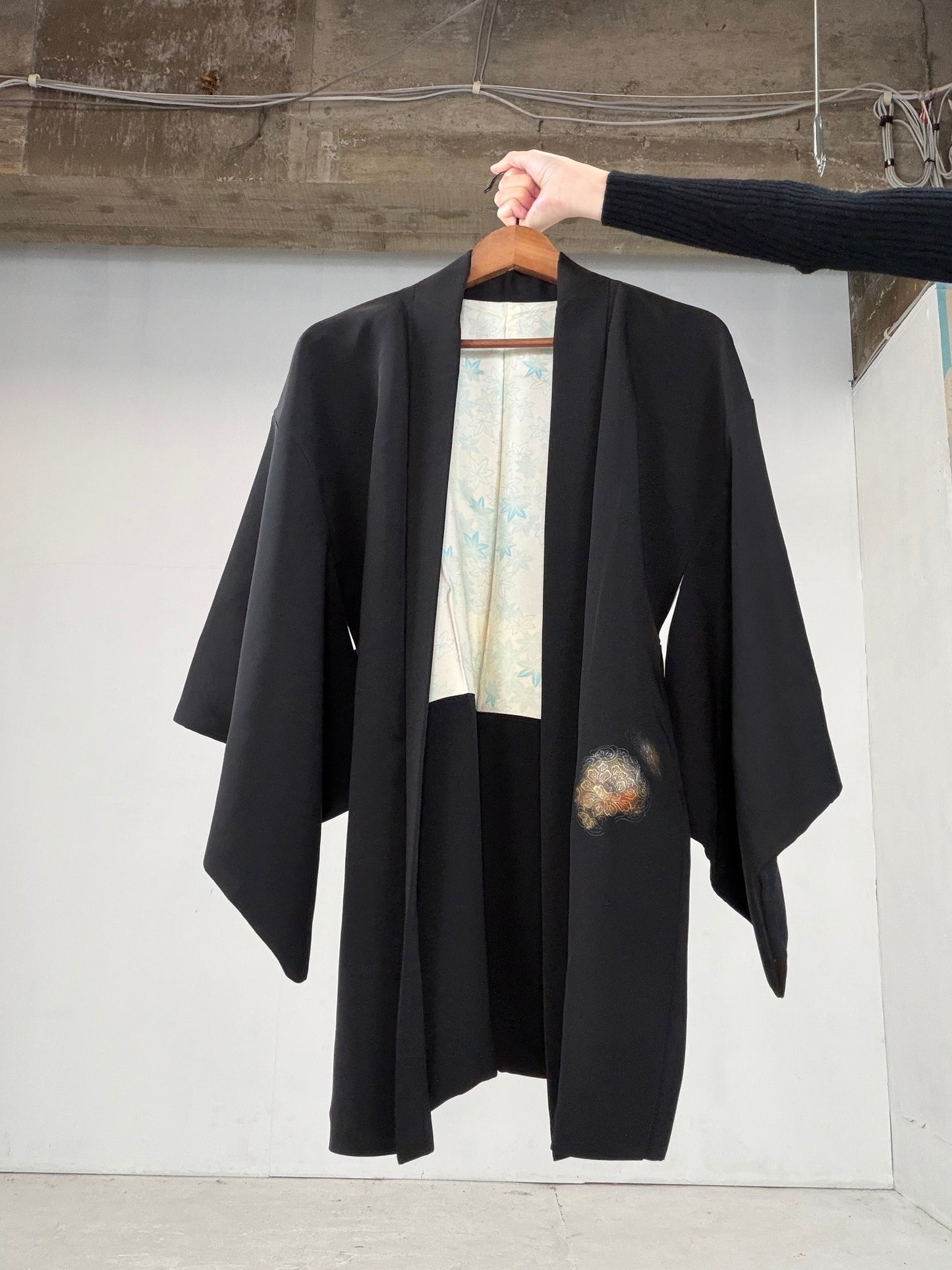 VINTAGE BLACK HAORI  BLK110"