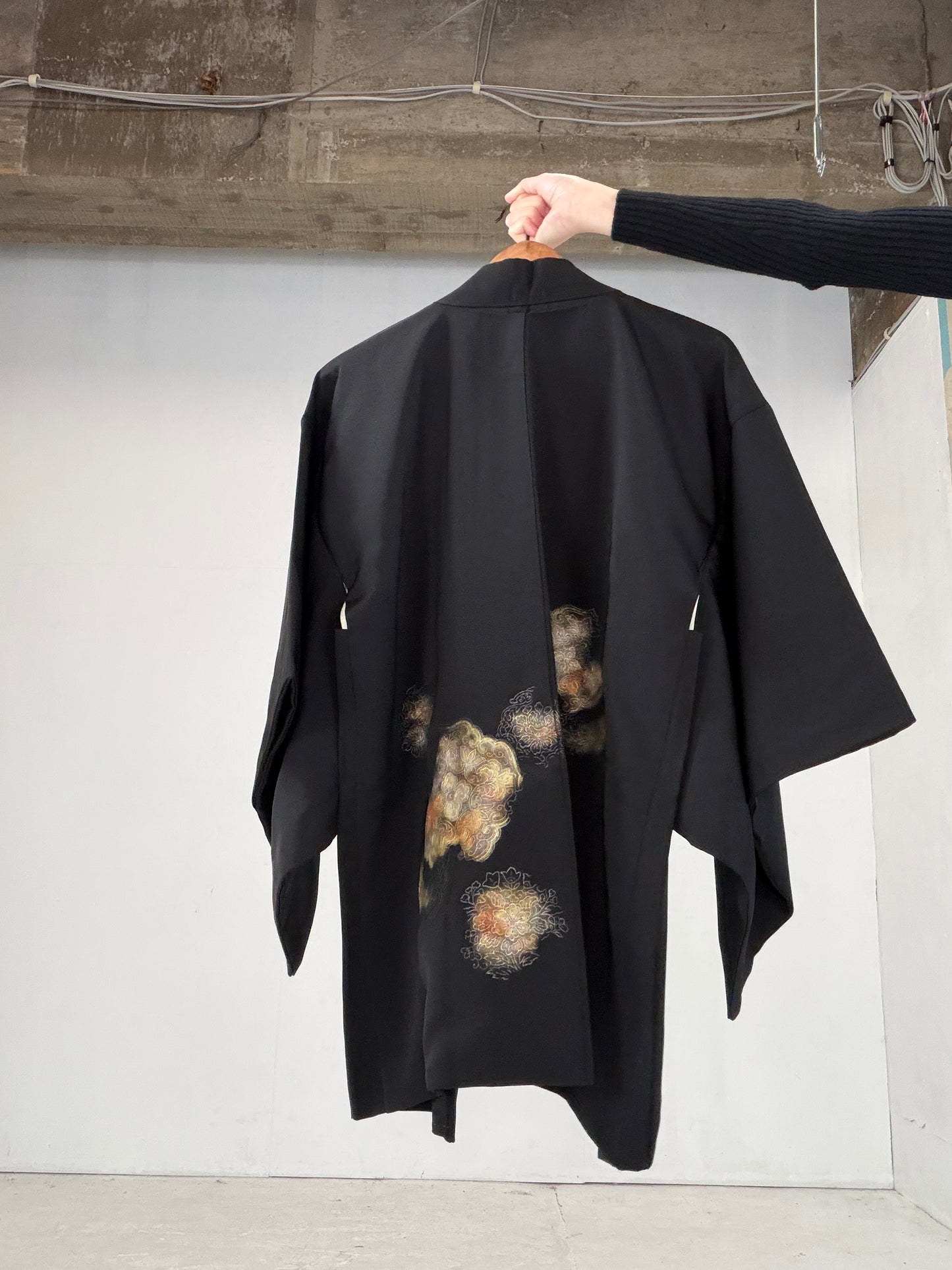 VINTAGE BLACK HAORI  BLK110"