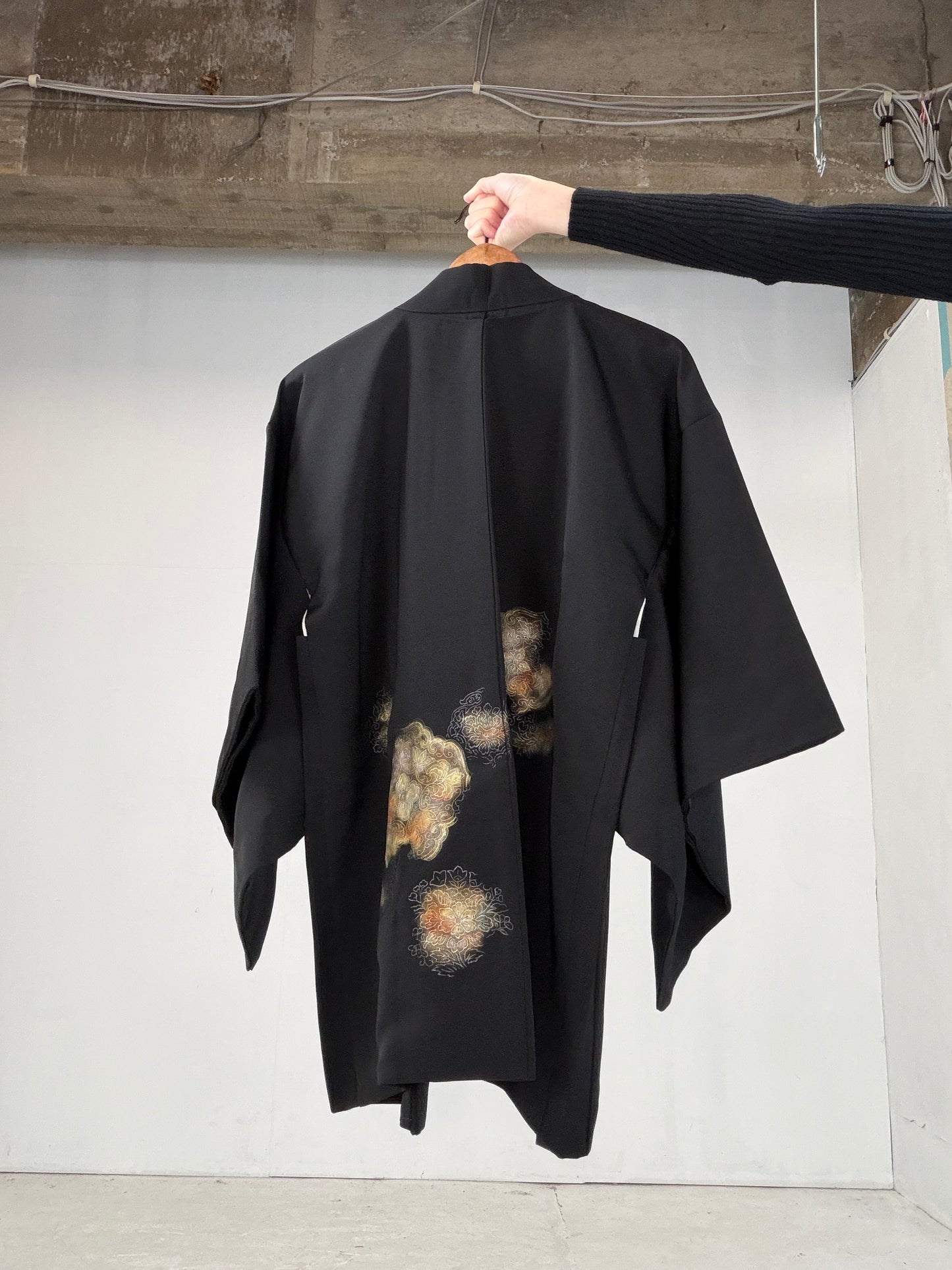 VINTAGE BLACK HAORI  BLK110"