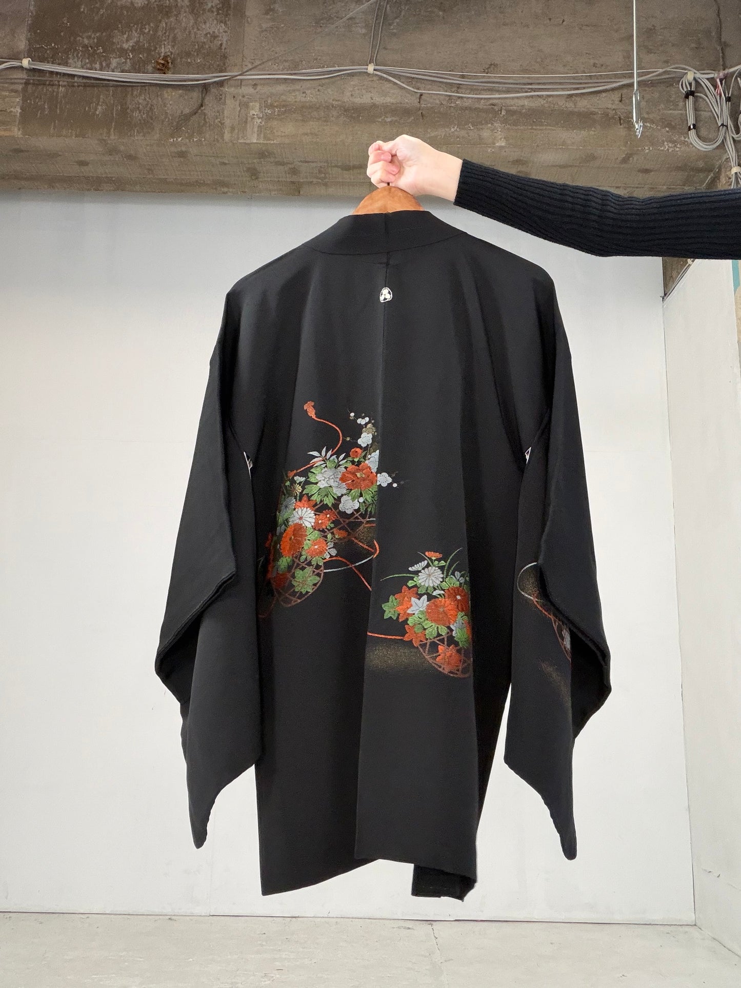 VINTAGE BLACK HAORI  BLK111"