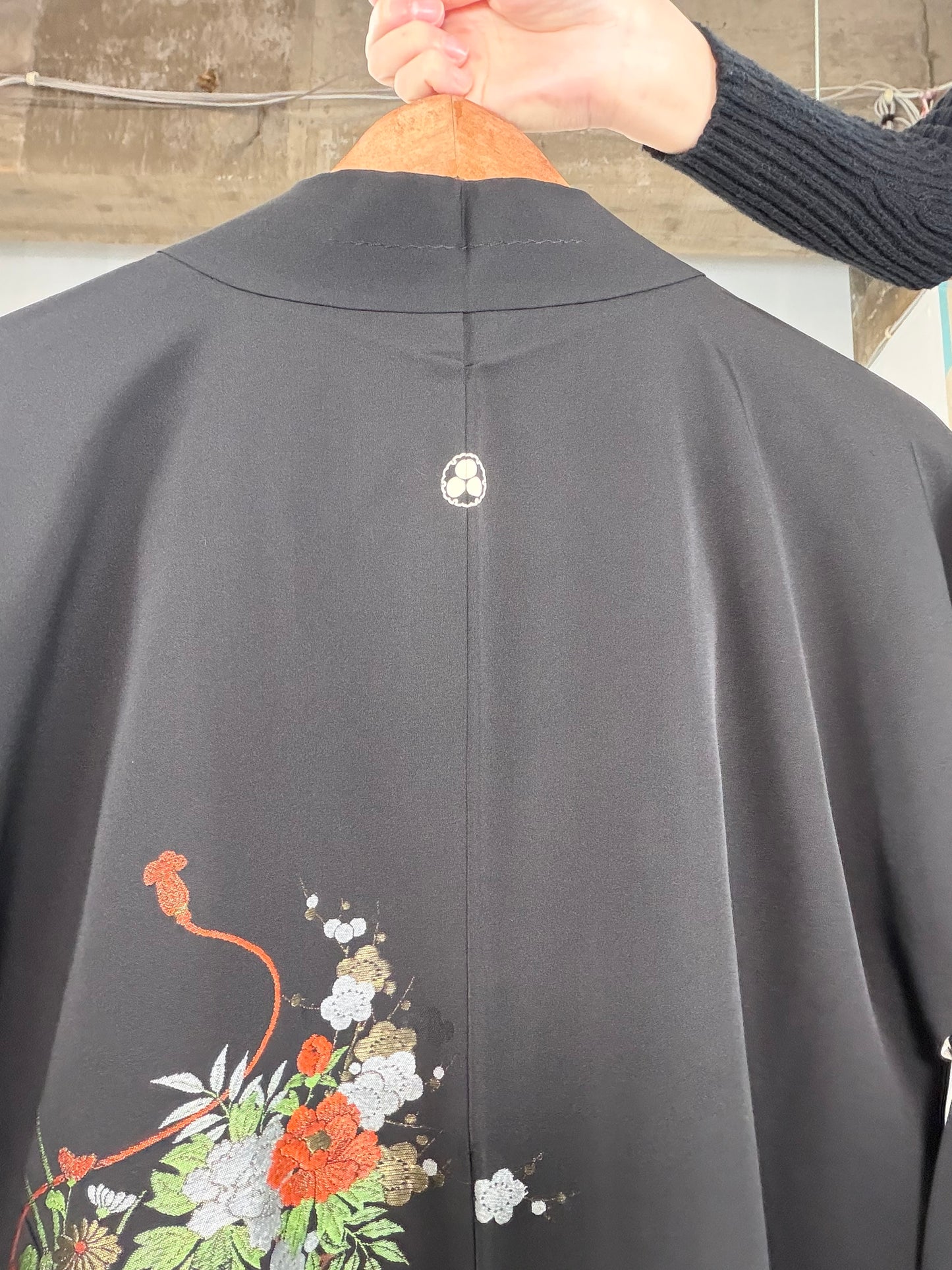 VINTAGE BLACK HAORI  BLK111"