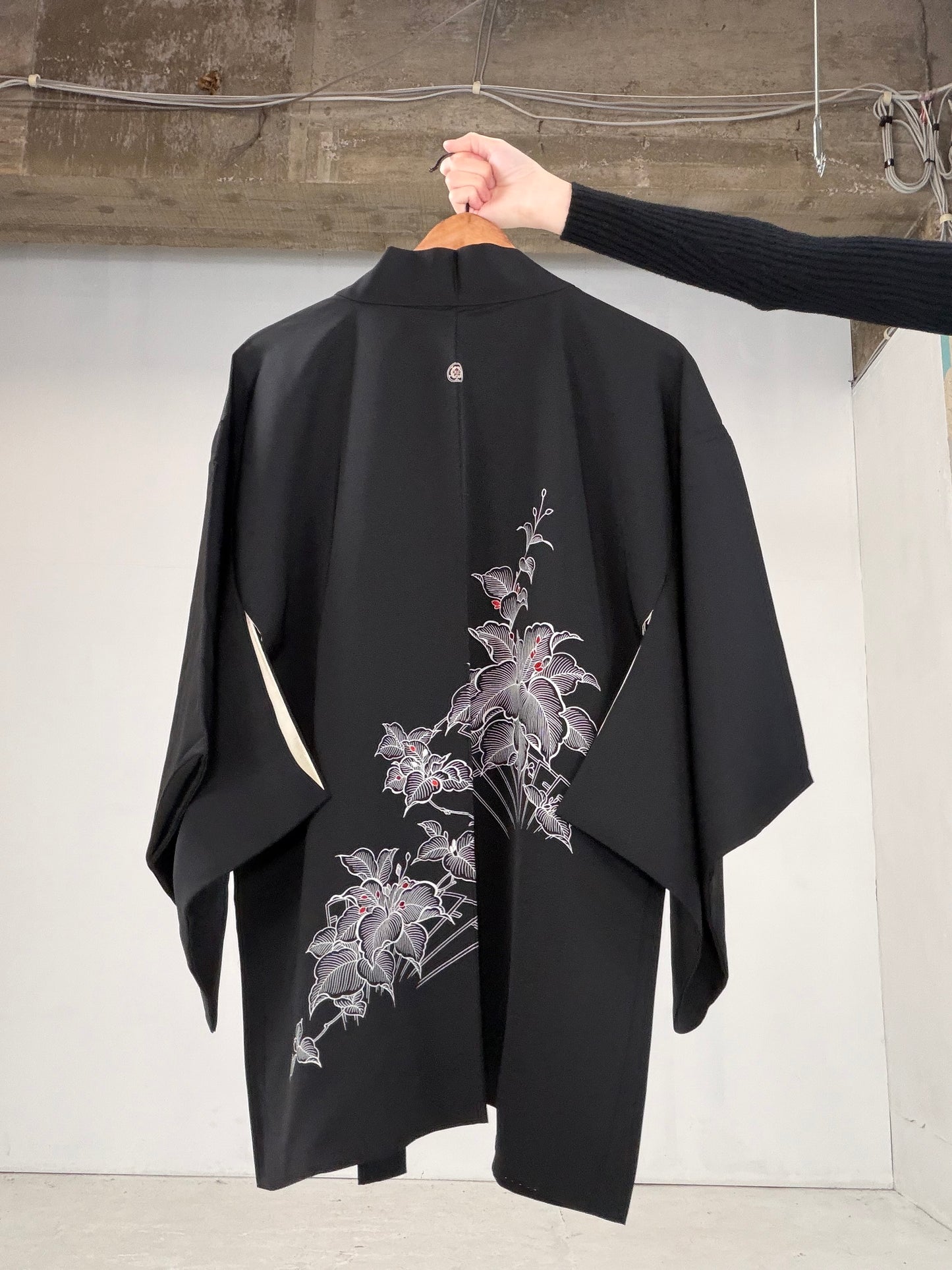 VINTAGE BLACK HAORI  BLk113"