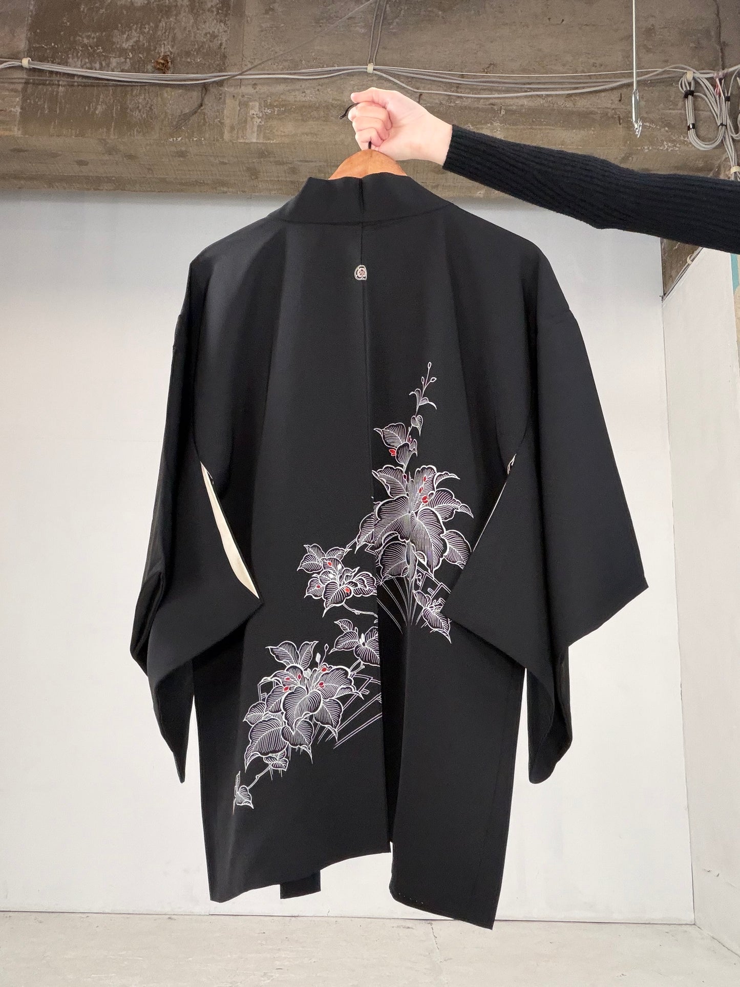 VINTAGE BLACK HAORI  BLk113"