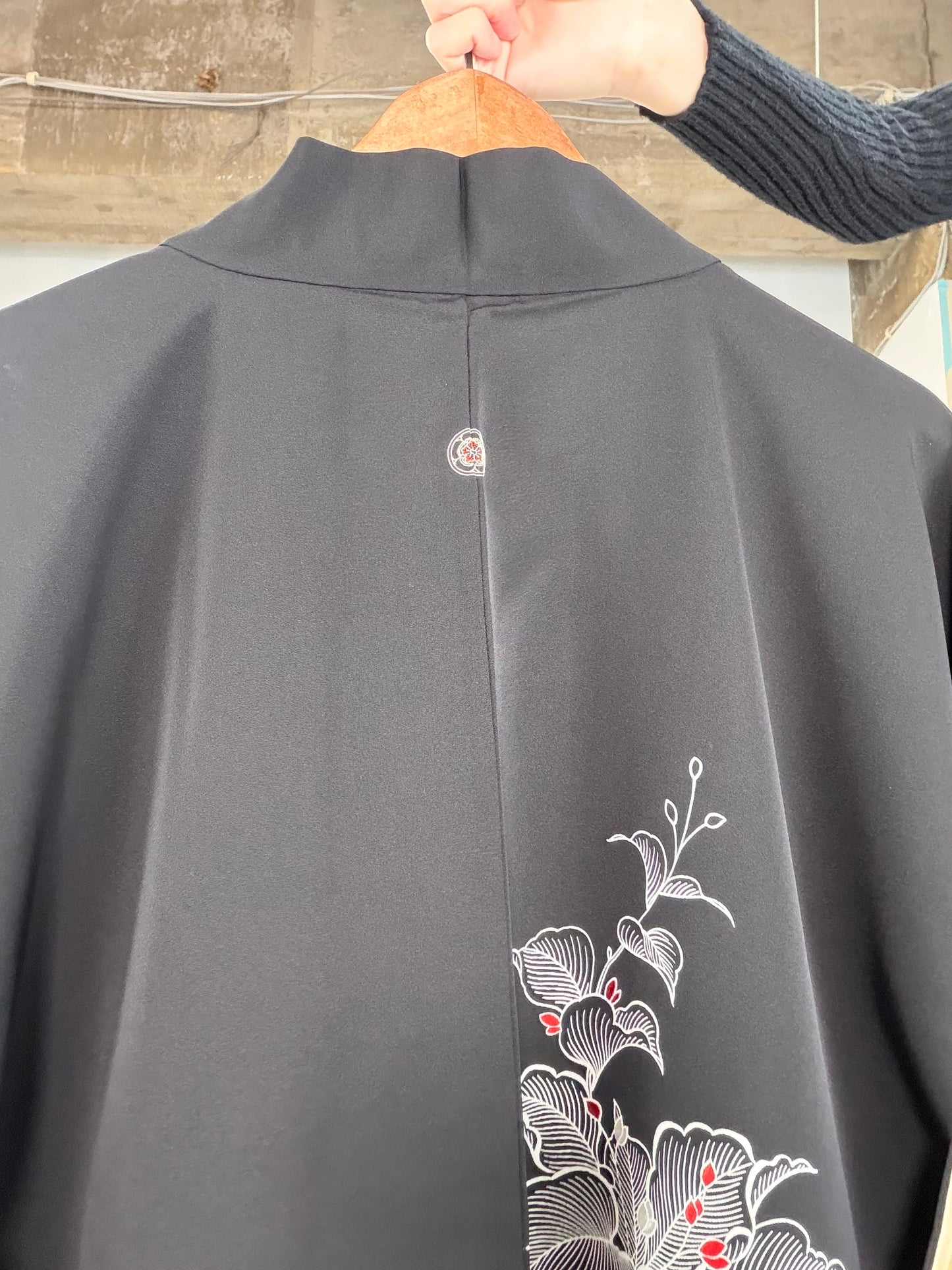 VINTAGE BLACK HAORI  BLk113"