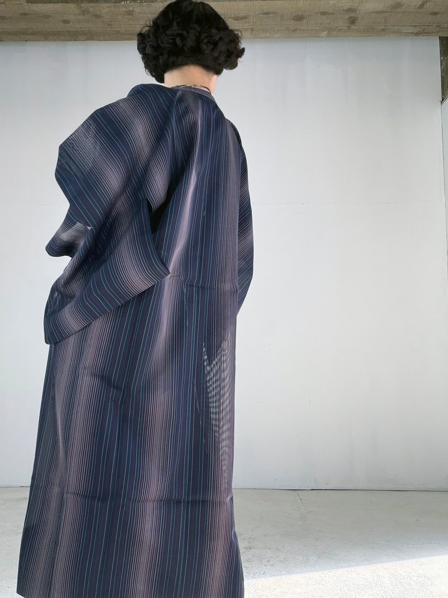 VINTAGE KAWAII MICHIYUKI SHEER “sha, shima-gara, coat, SHH050"