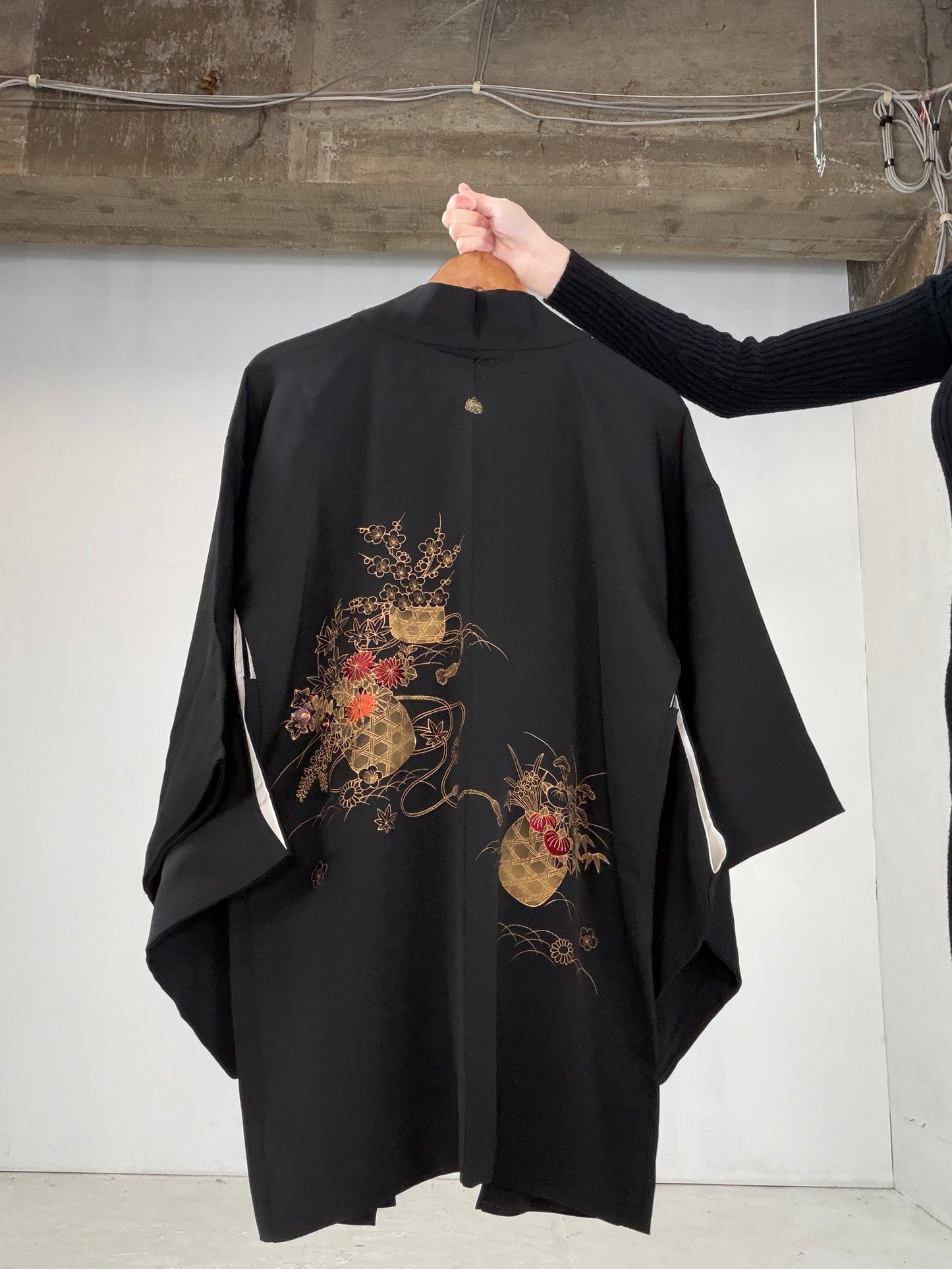 VINTAGE BLACK HAORI  BLK115"