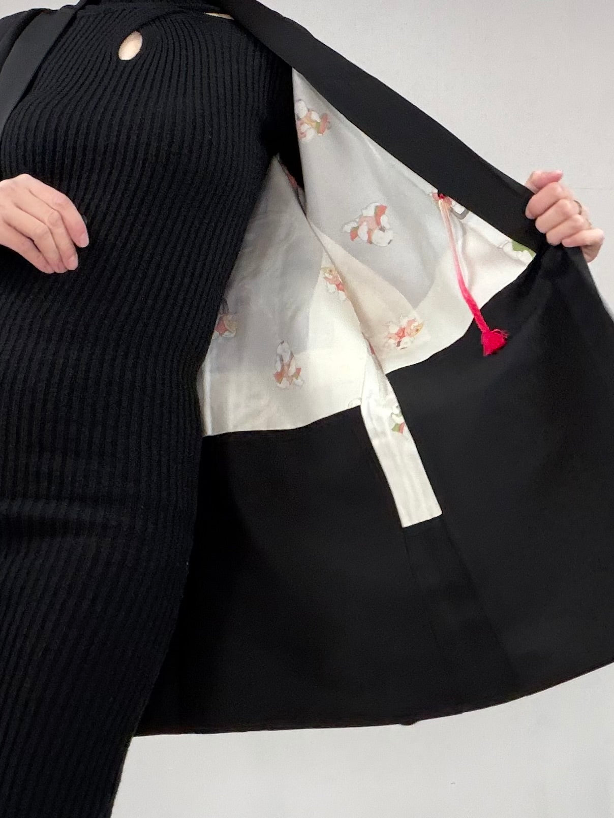 VINTAGE BLACK HAORI  BLK117"