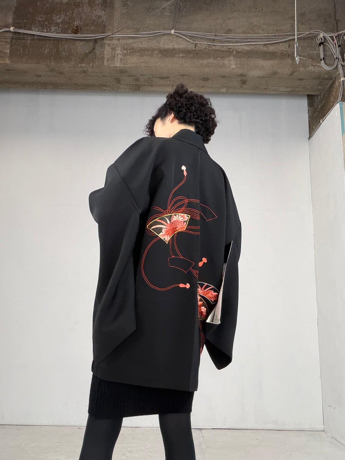 VINTAGE BLACK HAORI  BLK117"