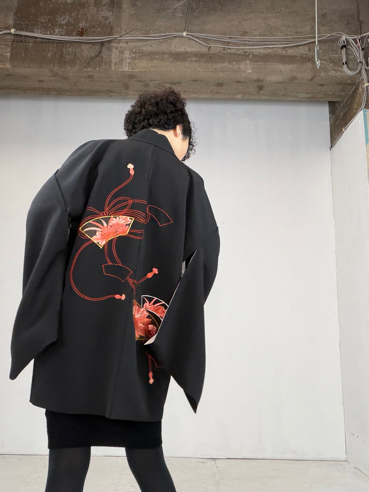 VINTAGE BLACK HAORI  BLK117"