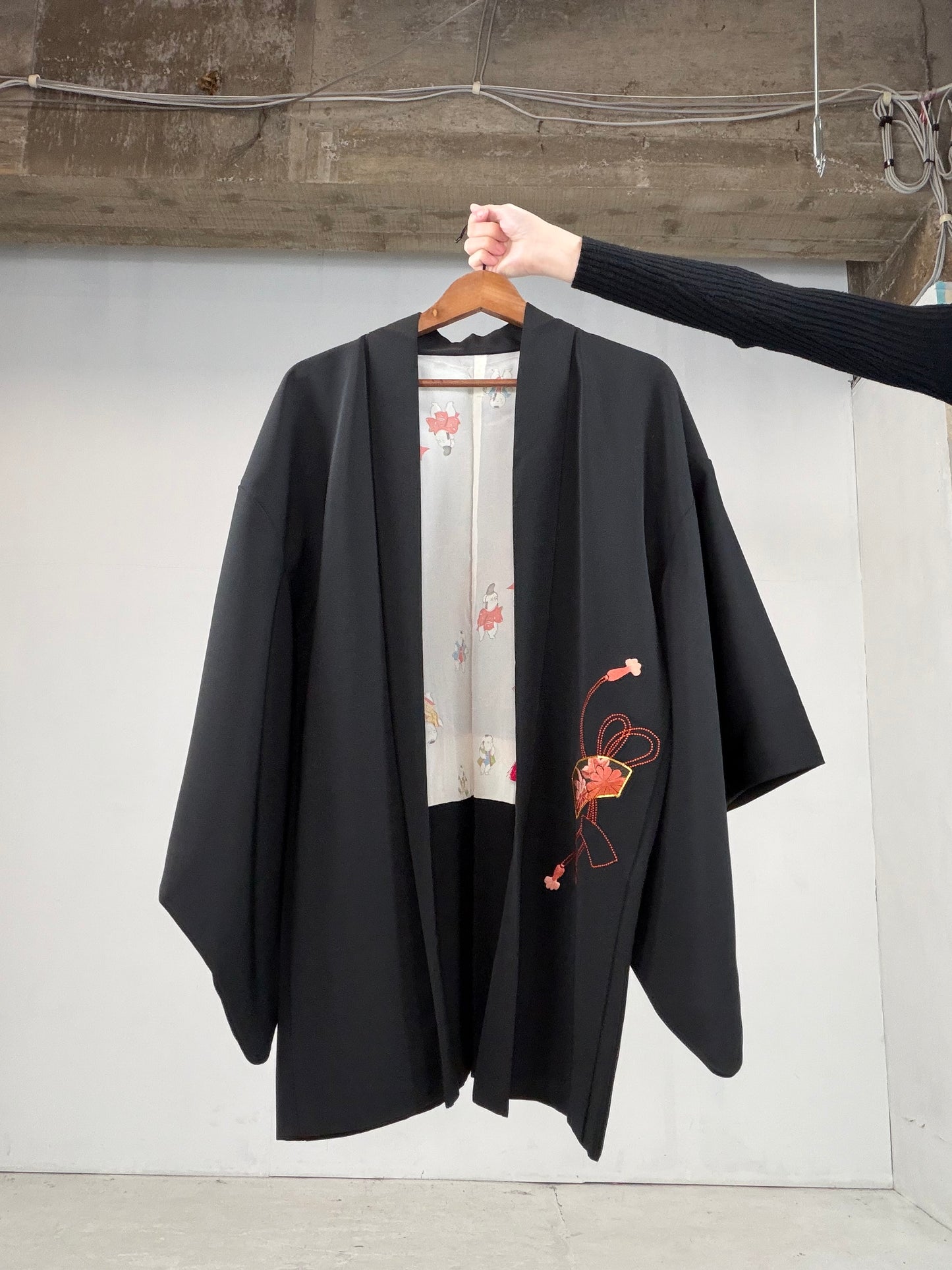 VINTAGE BLACK HAORI  BLK117"