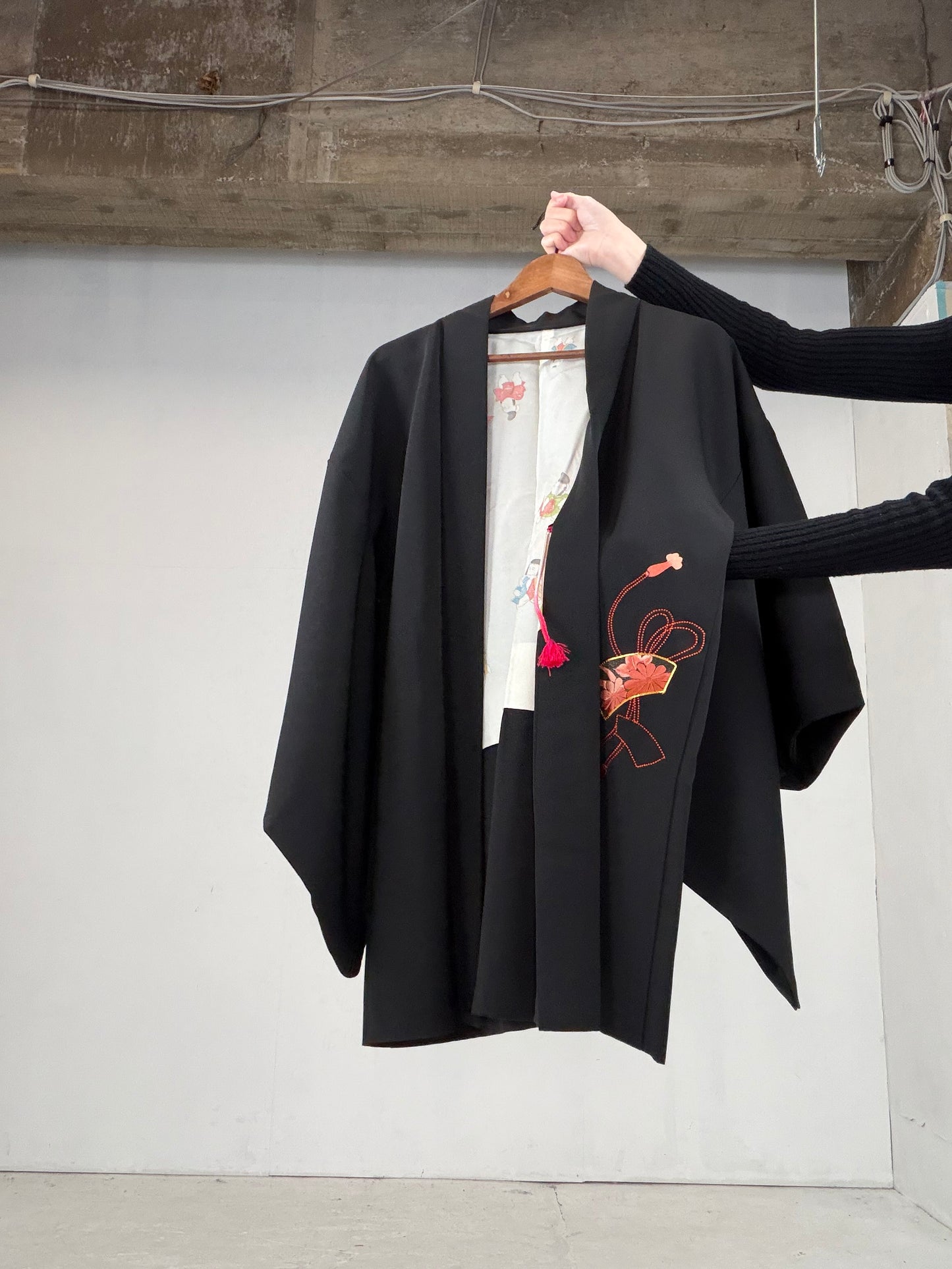 VINTAGE BLACK HAORI  BLK117"