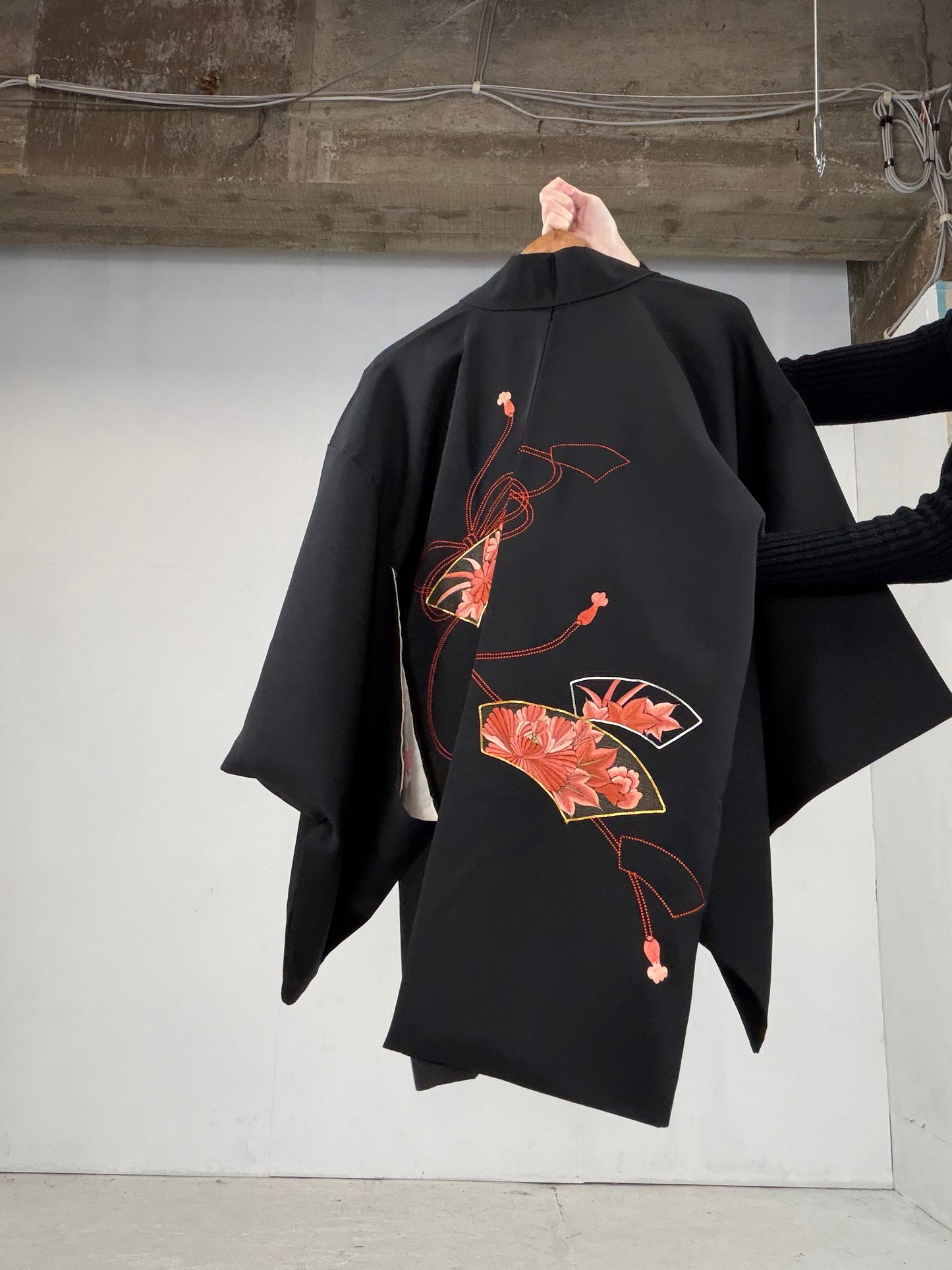 VINTAGE BLACK HAORI  BLK117"